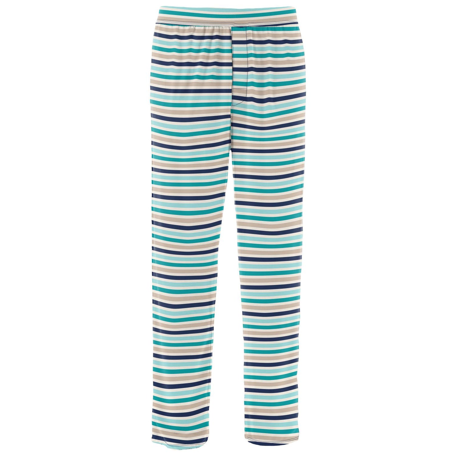 Men's Print Pajama Pants in Sand and Sea Stripe