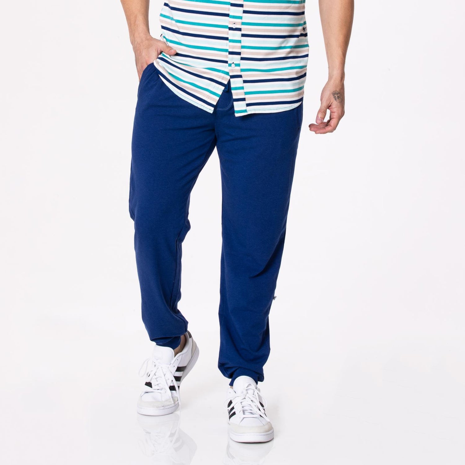 Men's Luxe Jersey Joggers in Flag Blue