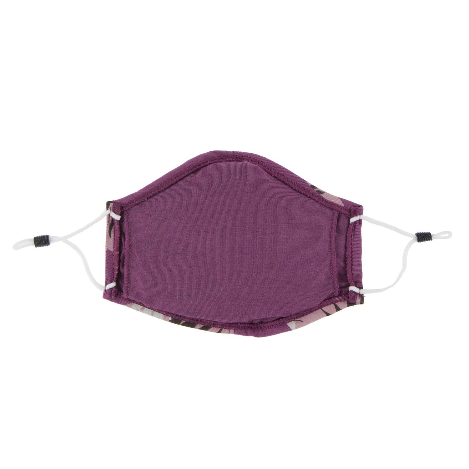 Print Waterproof Mask with Covered Vent and Filter for Kids in Amethyst Kosmoceratops