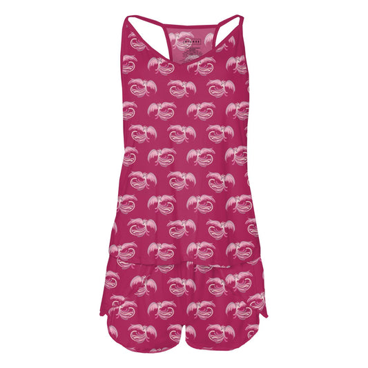 Women's Print Swing Tank & Tulip Shorts Set in Dragon Fruit Phoenix