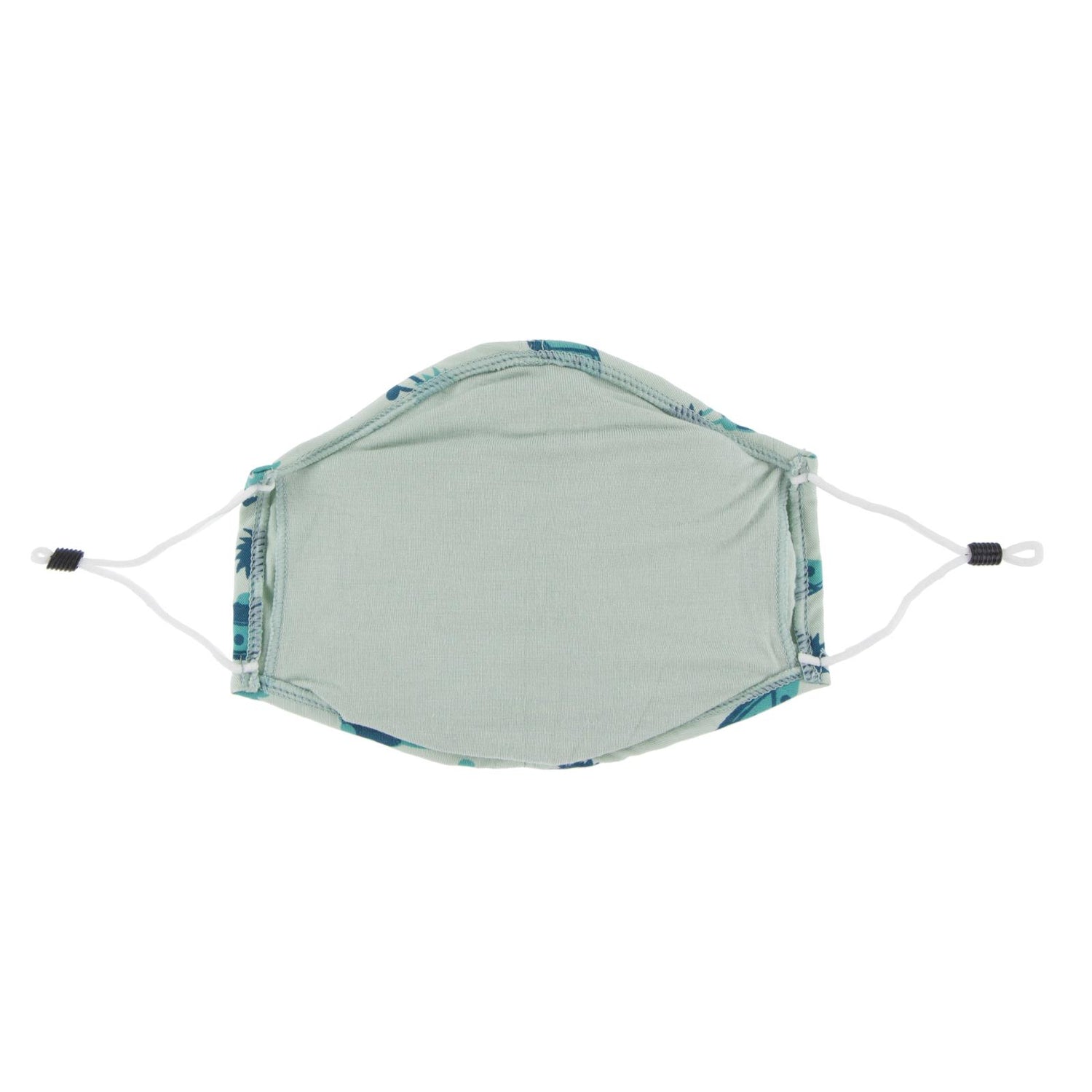 Print Waterproof Mask with Covered Vent and Filter for Adults in Aloe Aliens with Flying Saucers