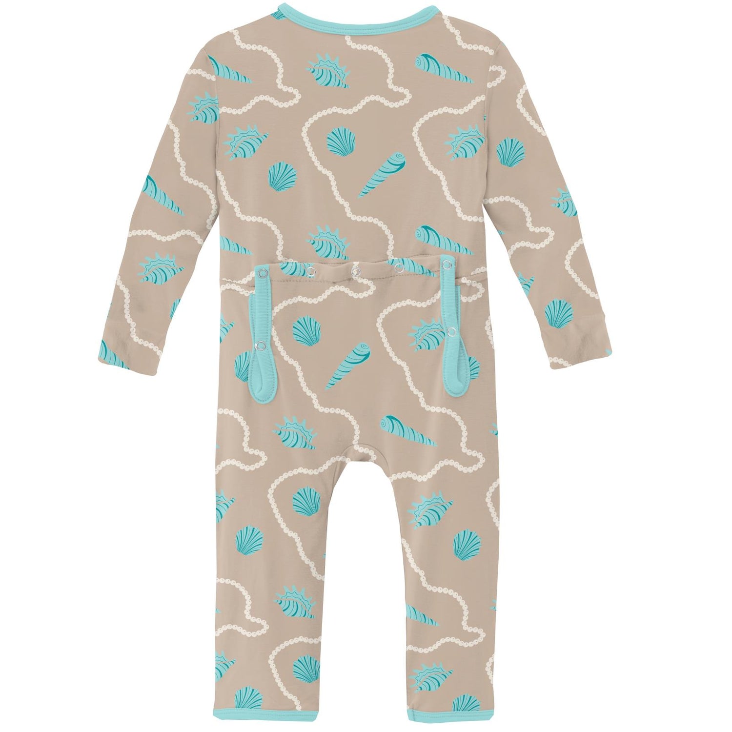 Print Coverall with Zipper in Burlap Shells