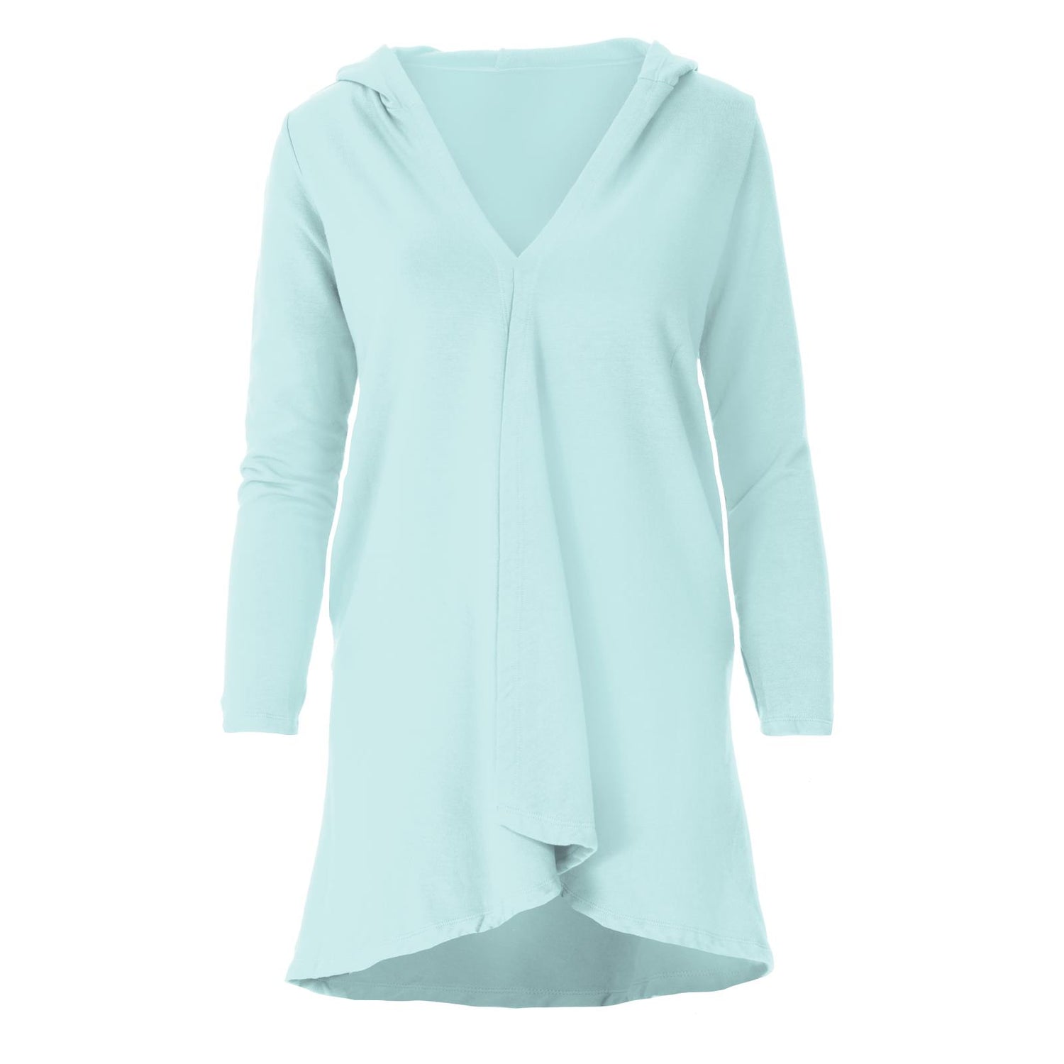 Women's Fleece Hooded Cardigan with Pockets in Summer Sky