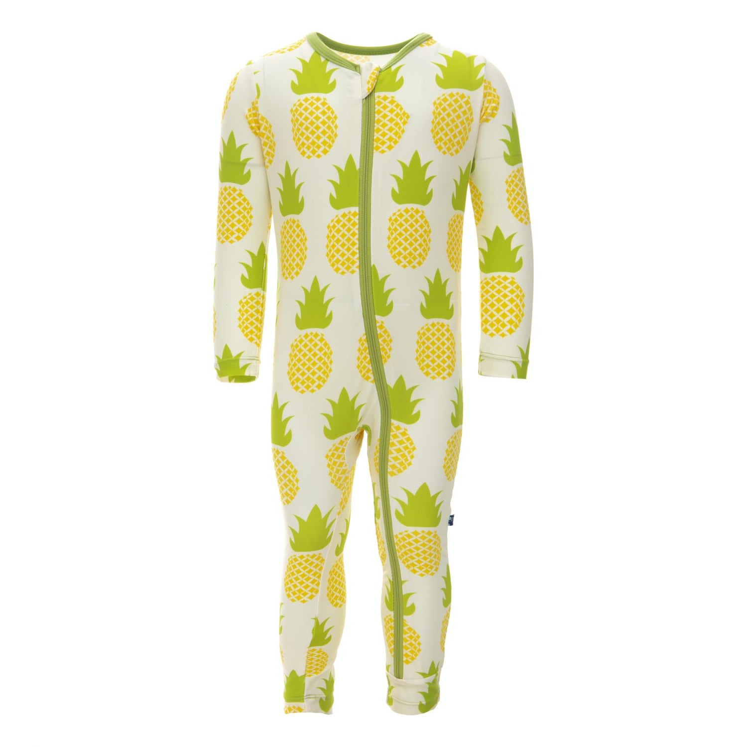 Print Swim Coverall in Natural Pineapple