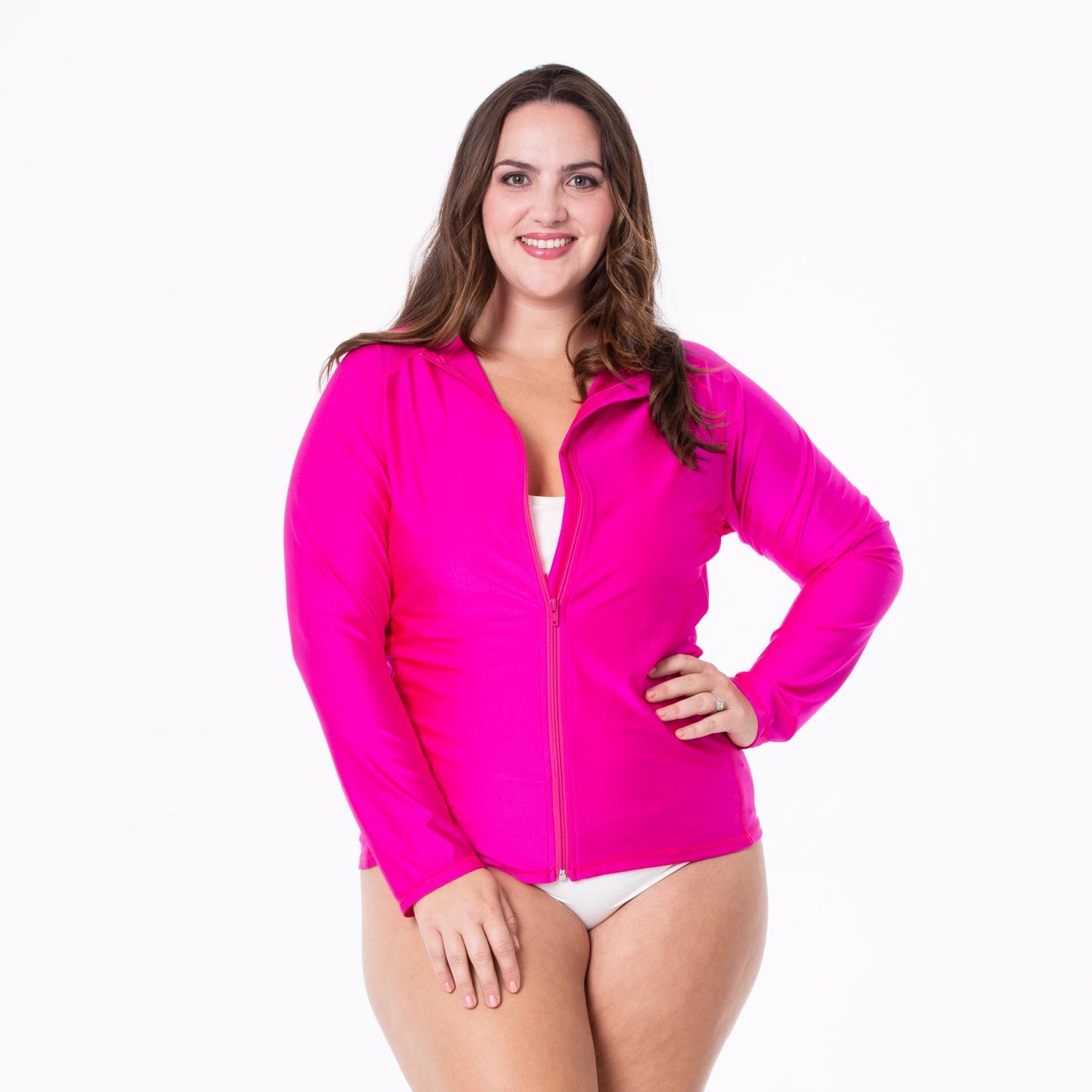 Women's Long Sleeve Swim and Sun Cover Up in Calypso