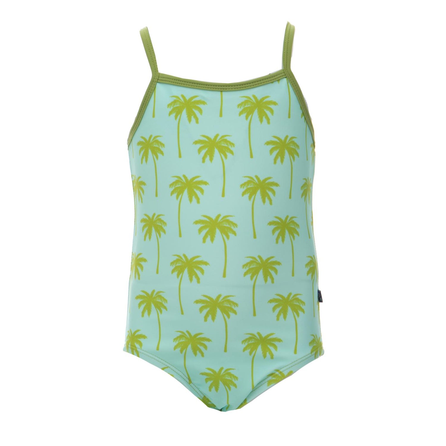 Print One-Piece Bathing Suit in Summer Sky Palm Trees