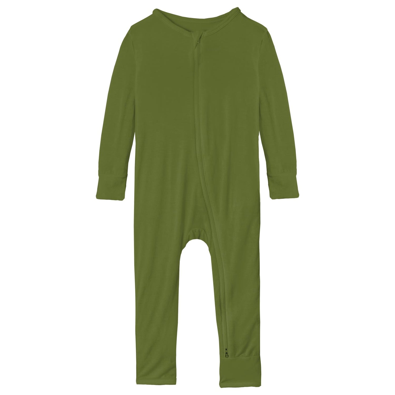 Coverall with 2 Way Zipper in Moss