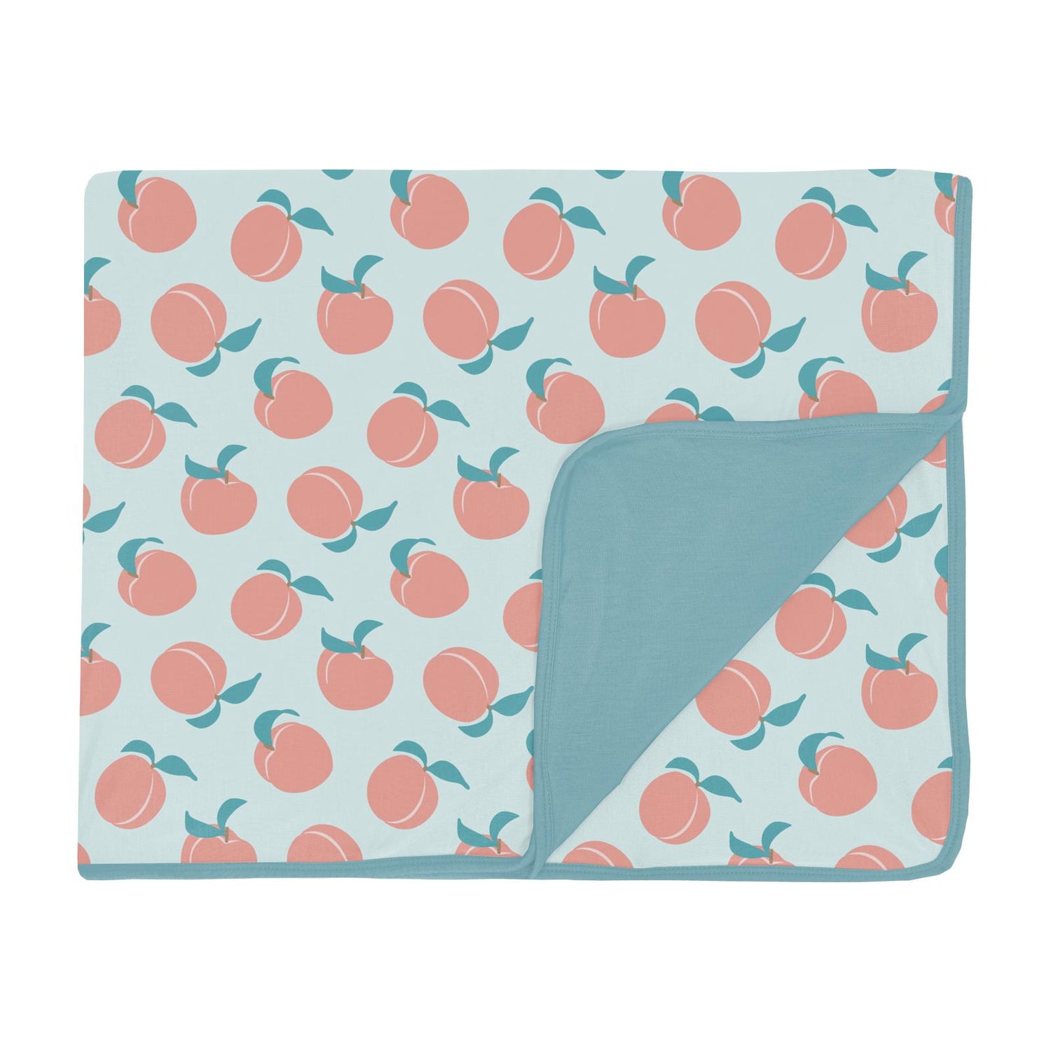 Print Luxe Throw Blanket in Fresh Air Peaches