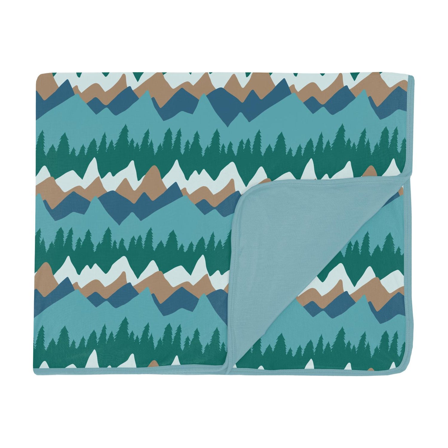 Print Luxe Throw Blanket in Glacier Mountains