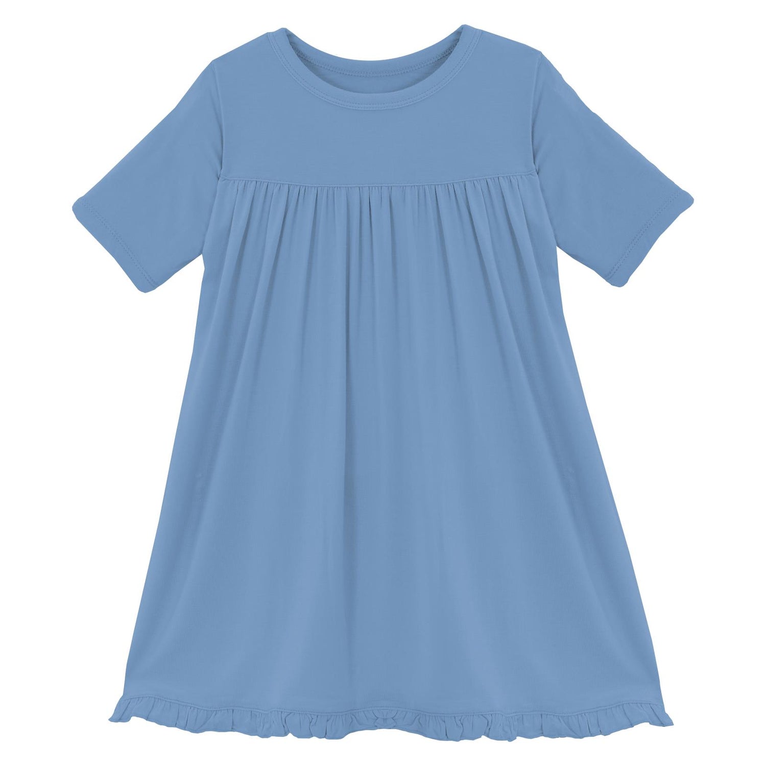 Classic Short Sleeve Swing Dress in Dream Blue
