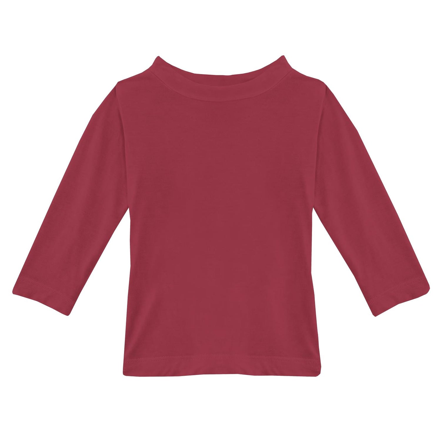 Long Sleeve Girl's Tailored Fit Tee in Wild Strawberry