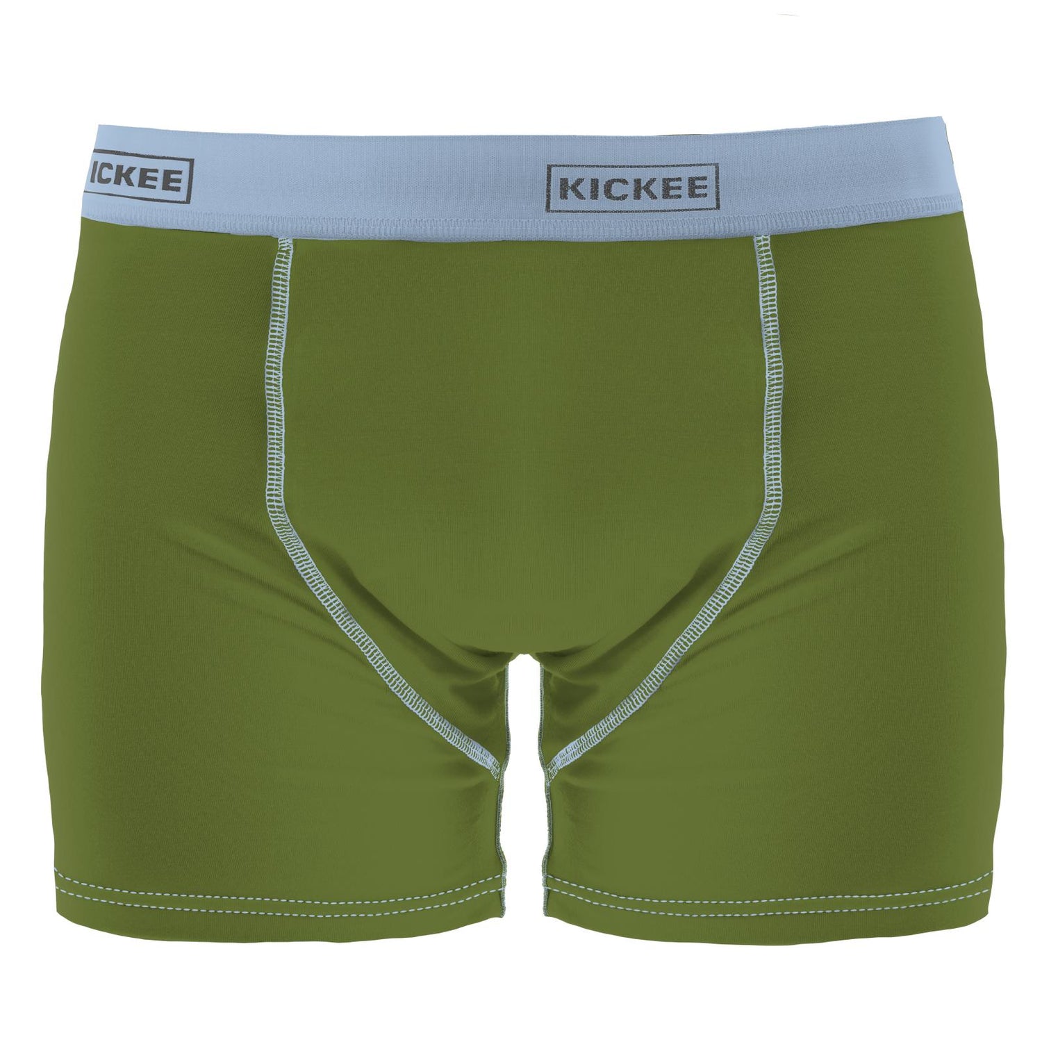 Men's Solid Boxer Brief in Moss with Pond