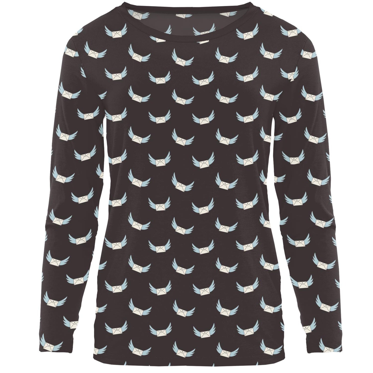 Women's Print Long Sleeve Loosey Goosey Tee in Midnight Email