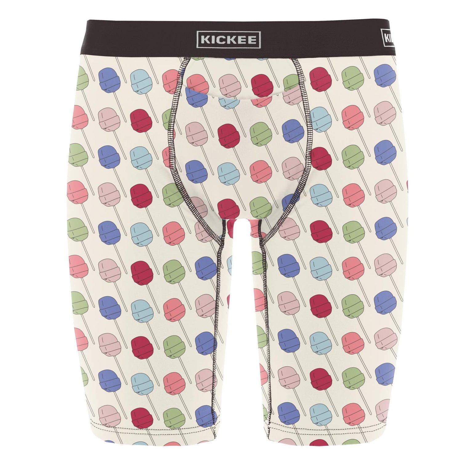 Men's Print Long Boxer Brief with Top Fly in Lula's Lollipops