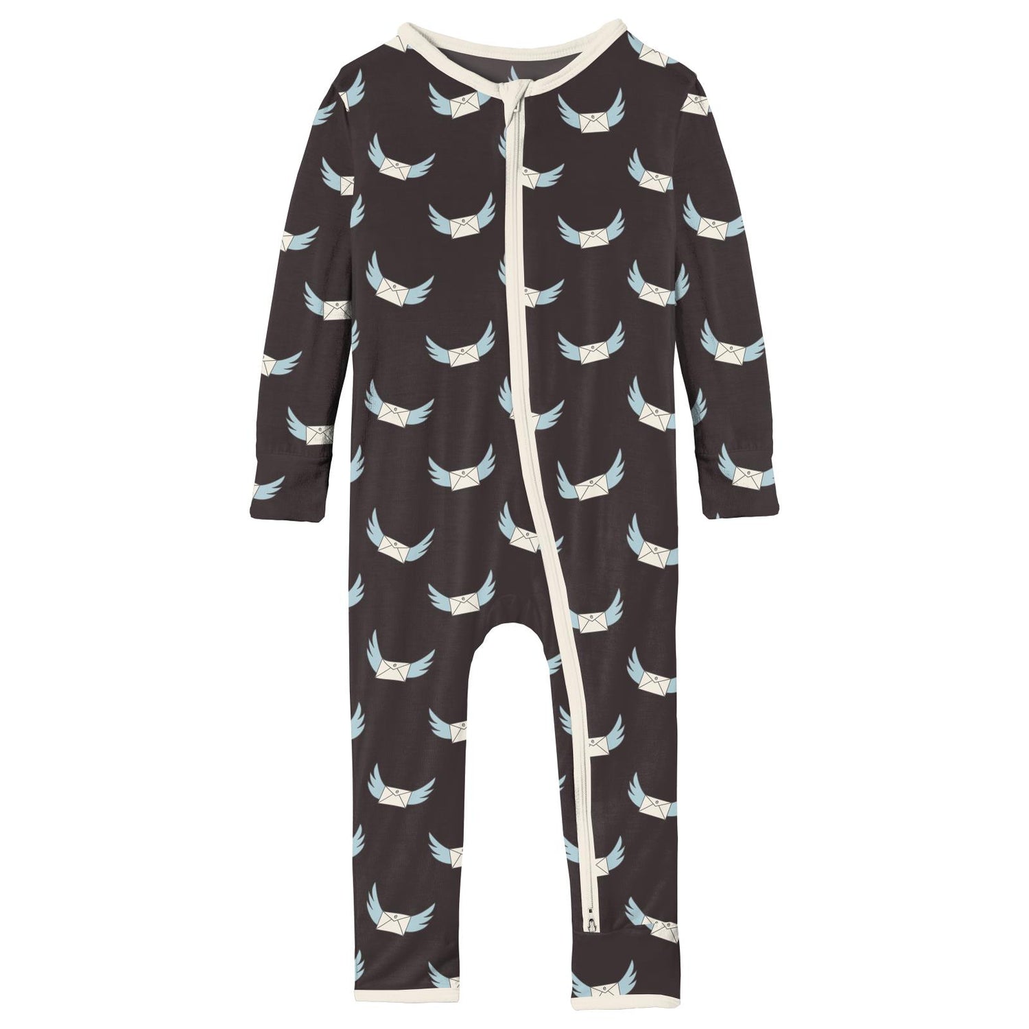 Print Coverall with 2 Way Zipper in Midnight Email