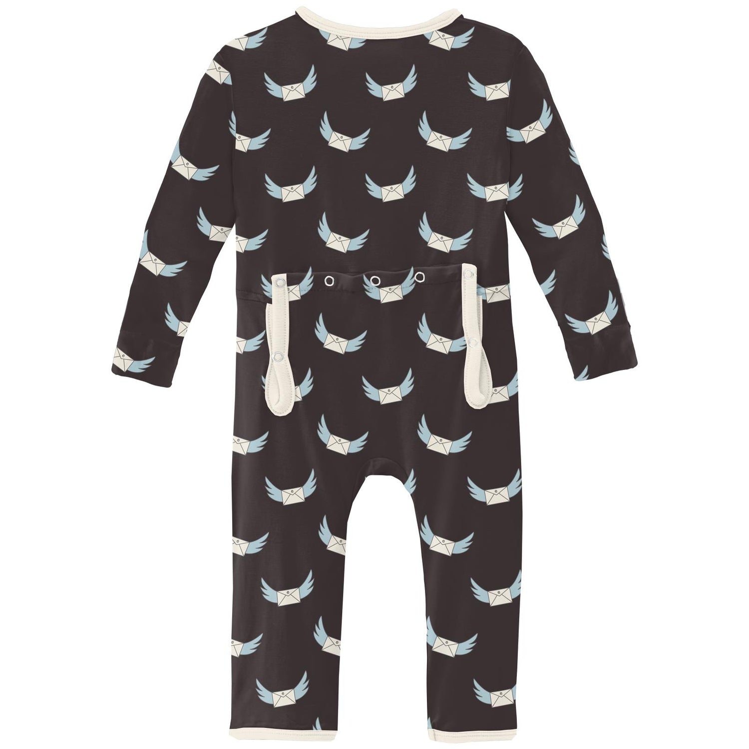 Print Coverall with 2 Way Zipper in Midnight Email