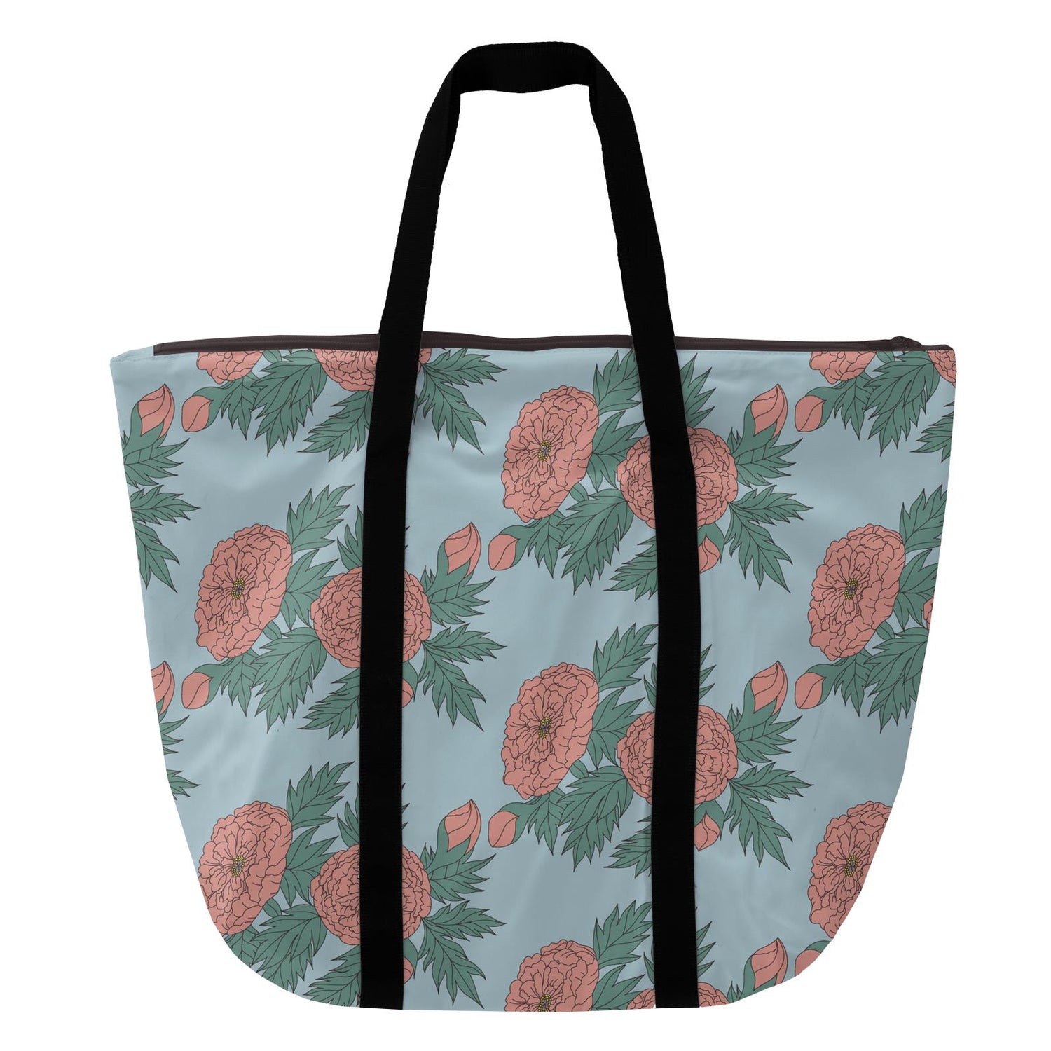 Print Coated Woven Tote Bag in Spring Sky Floral