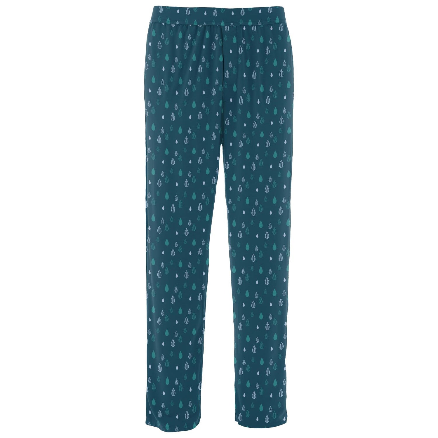 Men's Print Pajama Pants in Peacock Raindrops