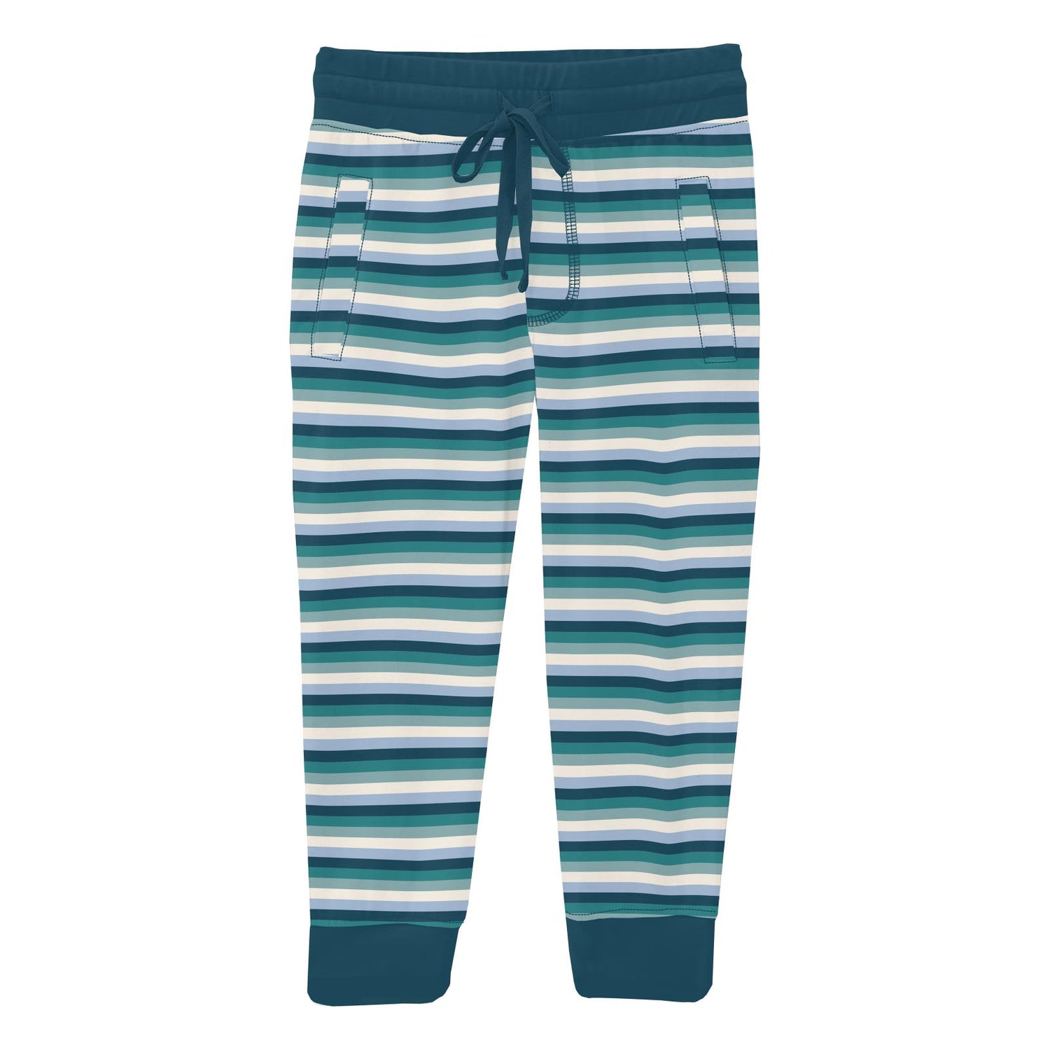 Print Luxe Athletic Joggers in Dino Stripe
