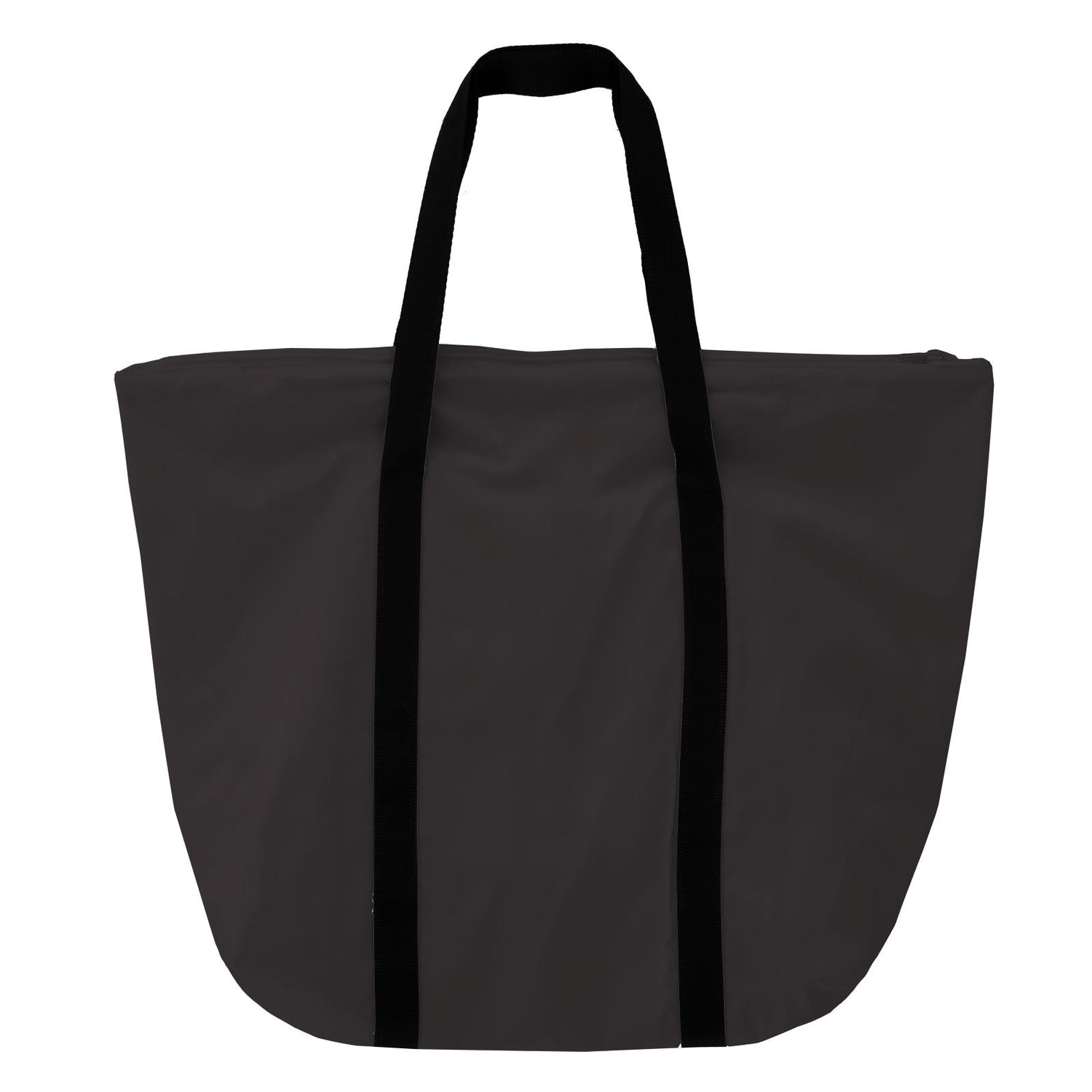 Coated Woven Tote Bag in Midnight