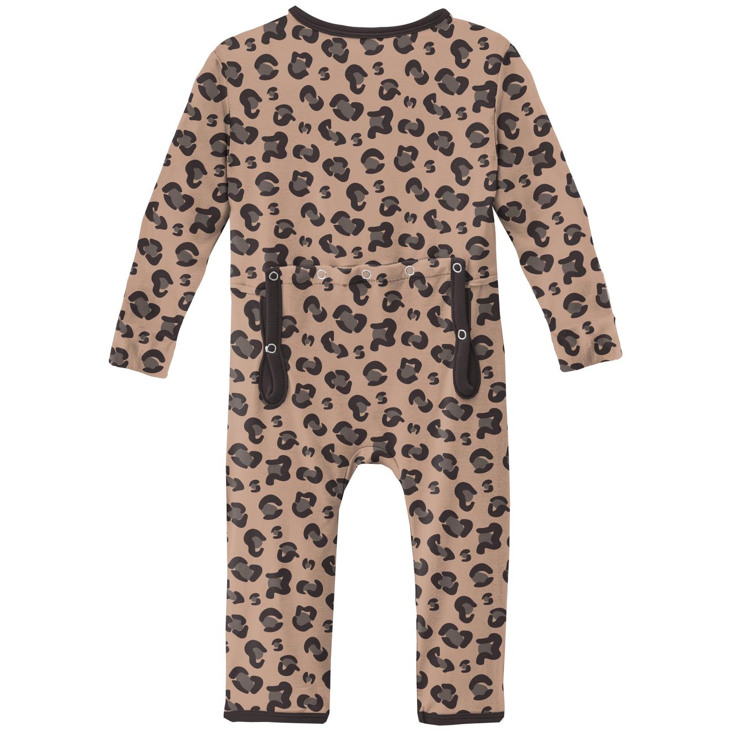 Print Coverall with Zipper in Suede Cheetah Print