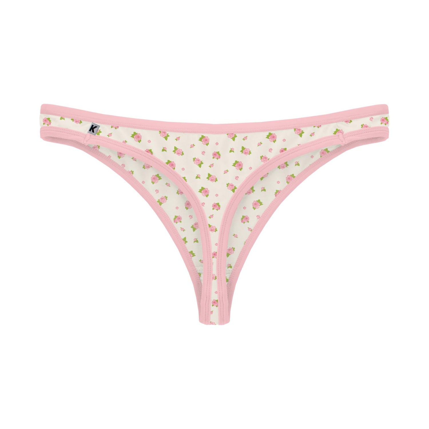 Women's Print Classic Thong in Natural Buds