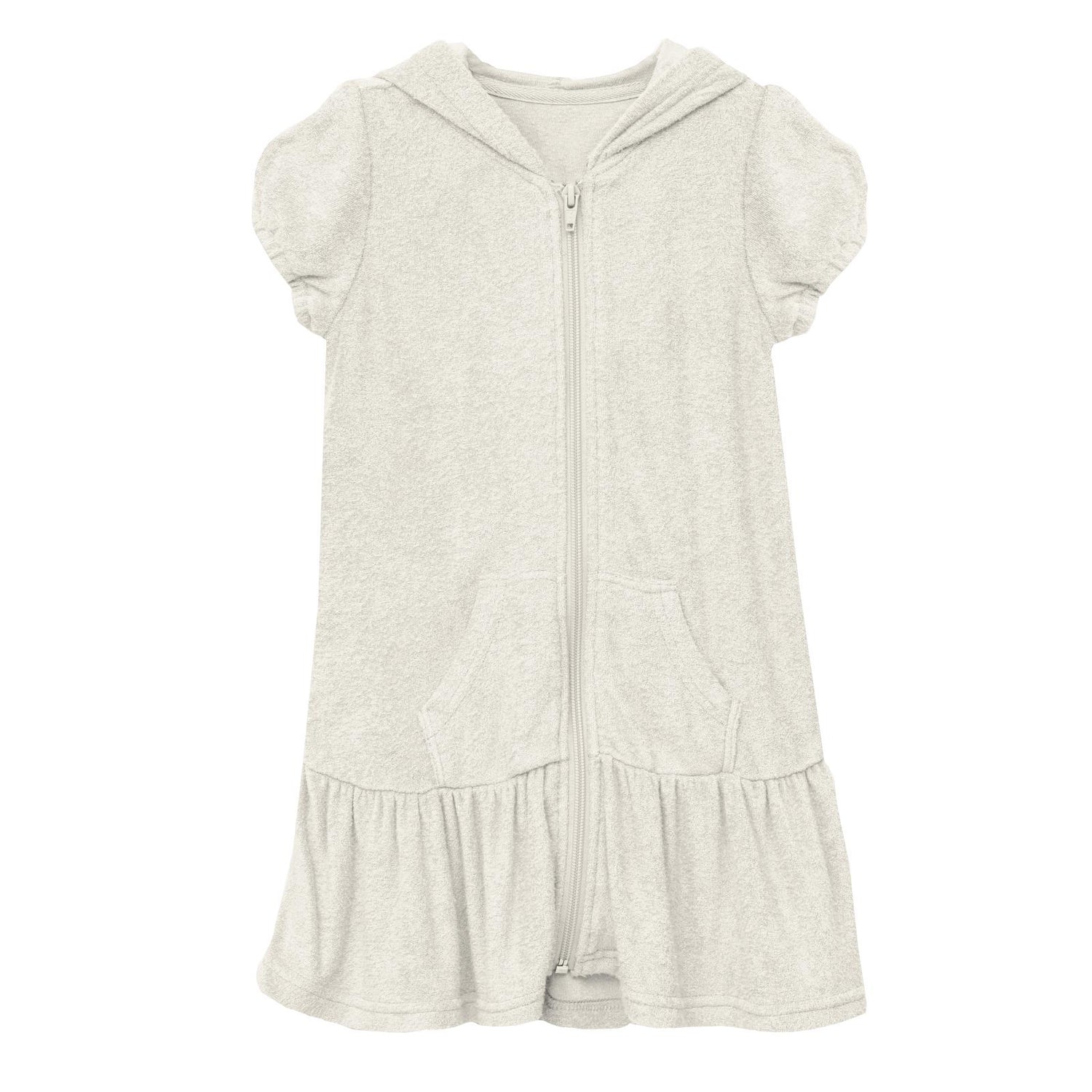Terry Ruffle Swim Cover-Up in Natural