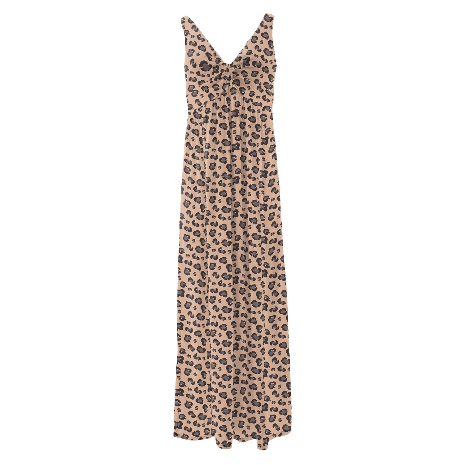 Women's Print Simple Twist Nightgown in Suede Cheetah Print