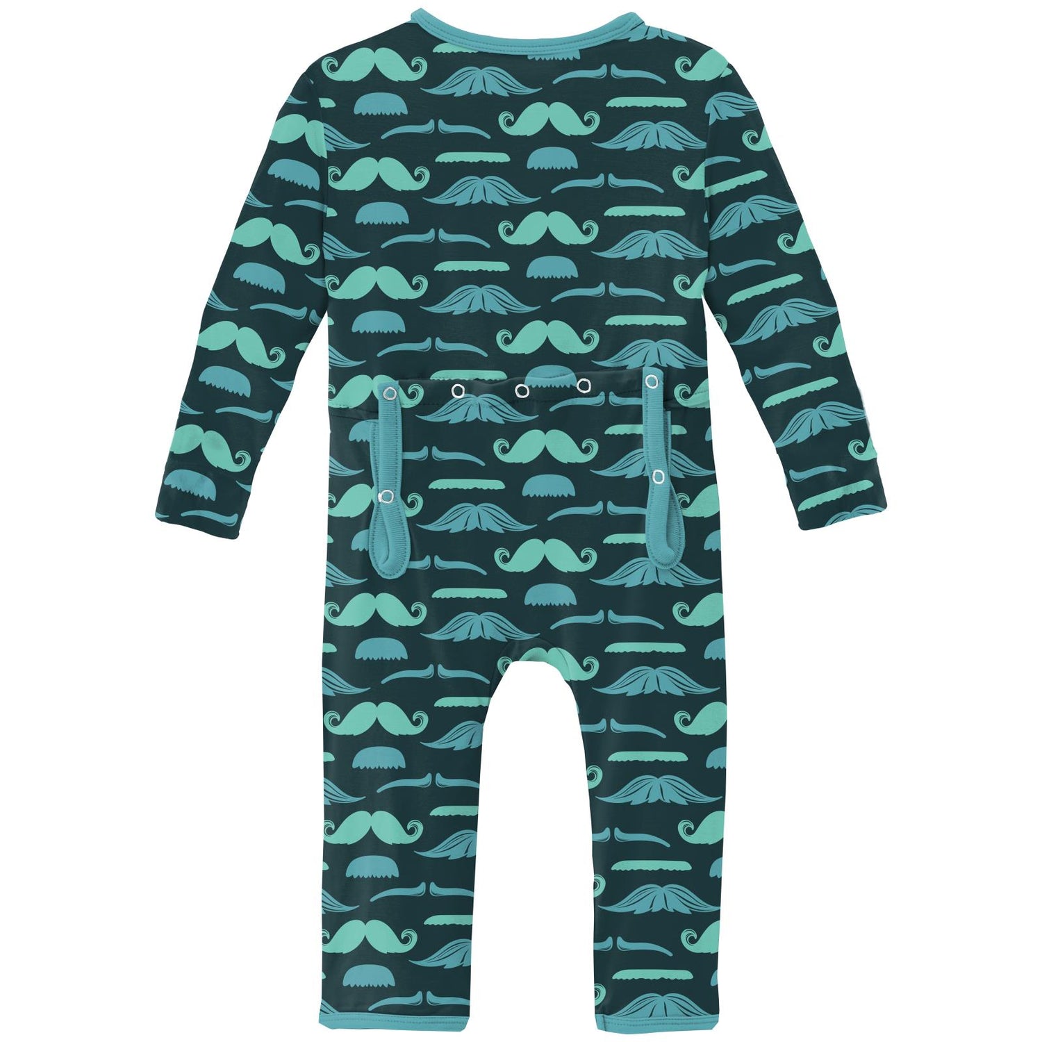 Print Coverall with Zipper in Pine Moustaches