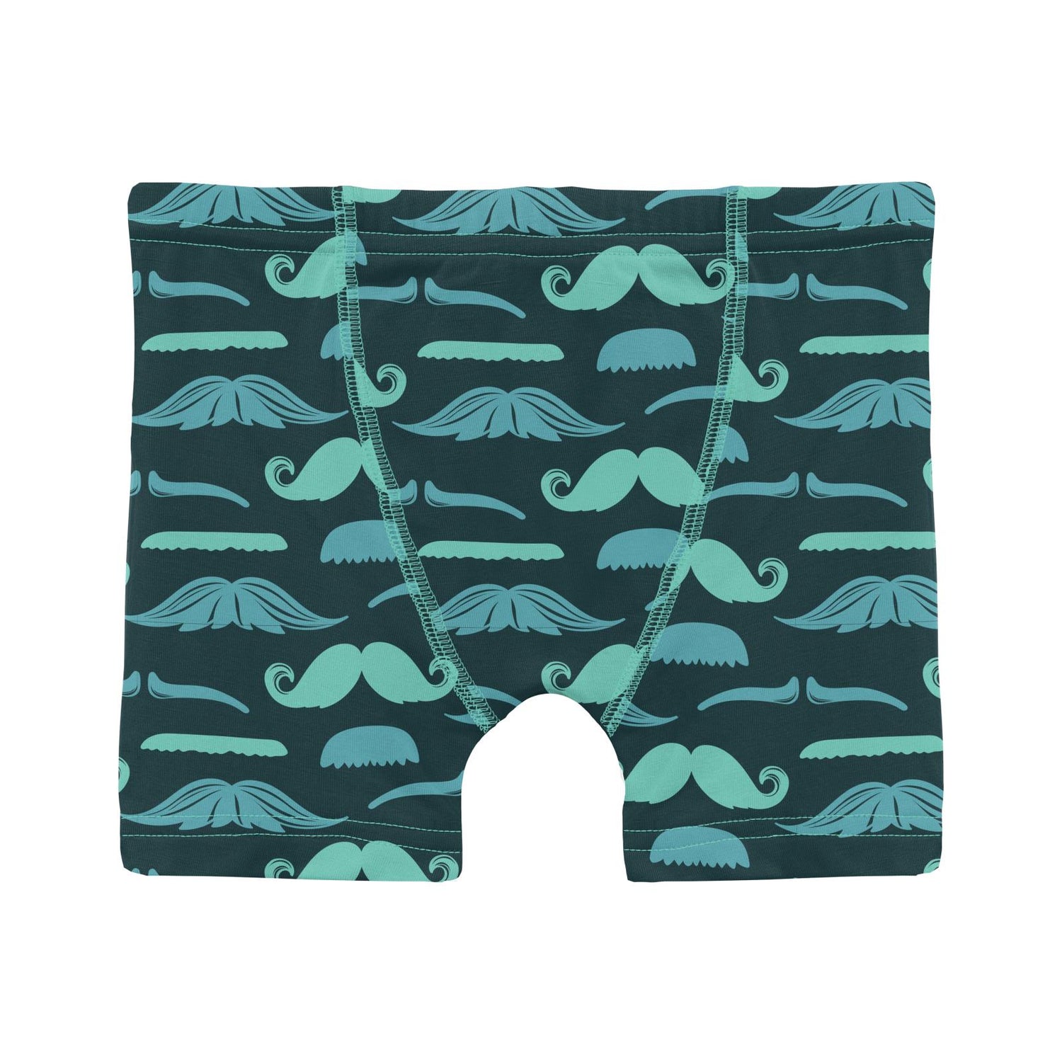 Print Boy's Boxer Brief in Pine Moustaches