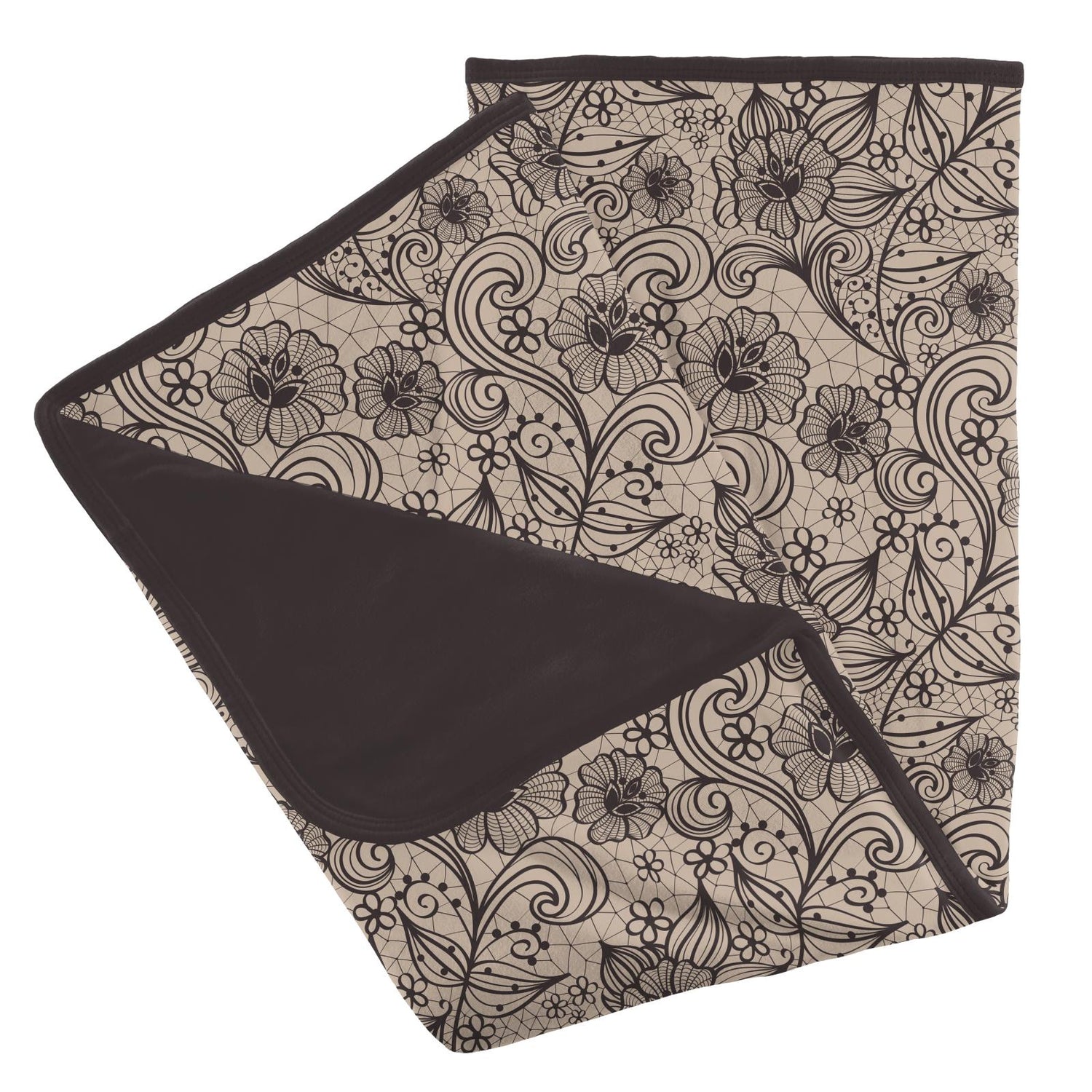 Print Stroller Blanket in Burlap Lace