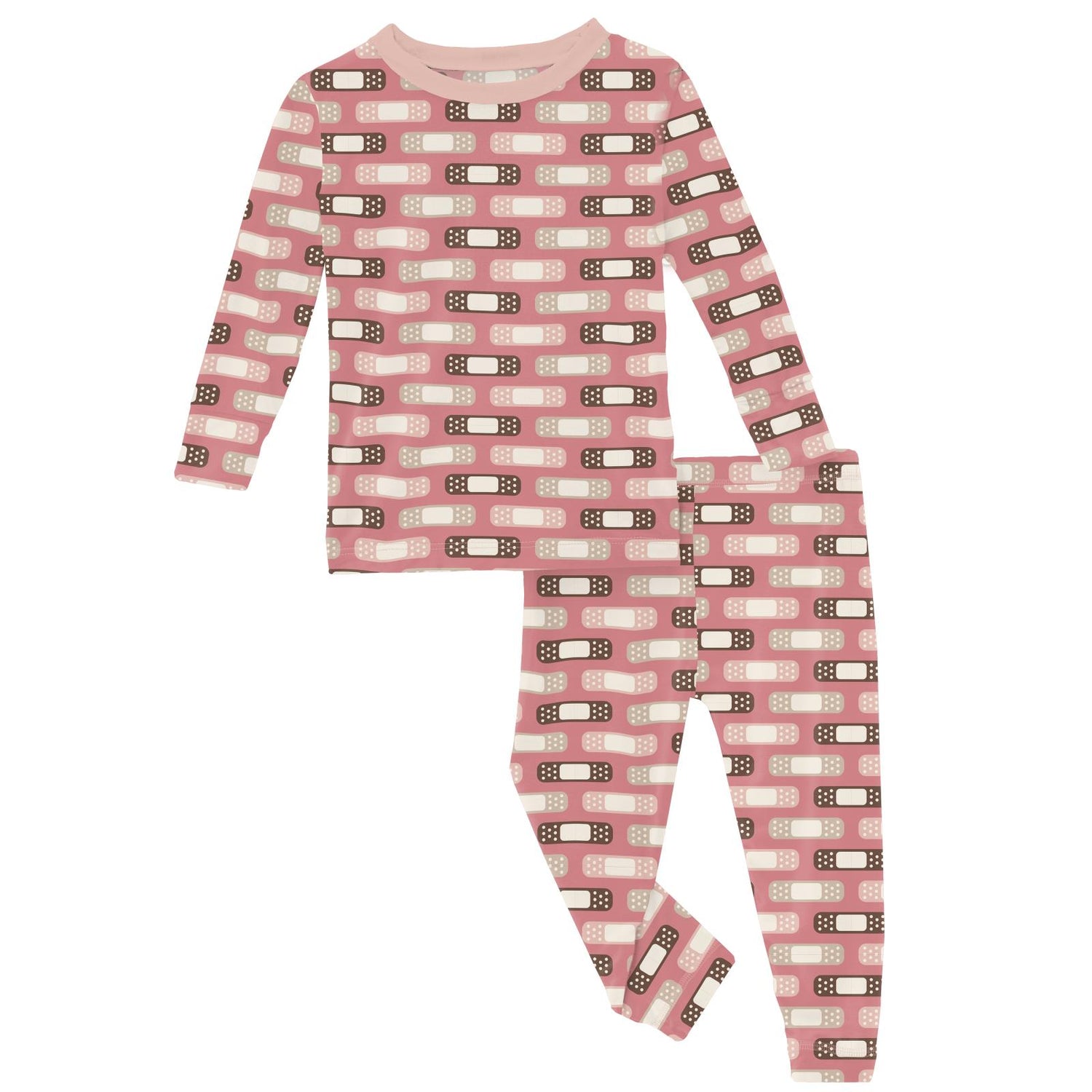 Print Long Sleeve Pajama Set in Desert Rose Boo Boos
