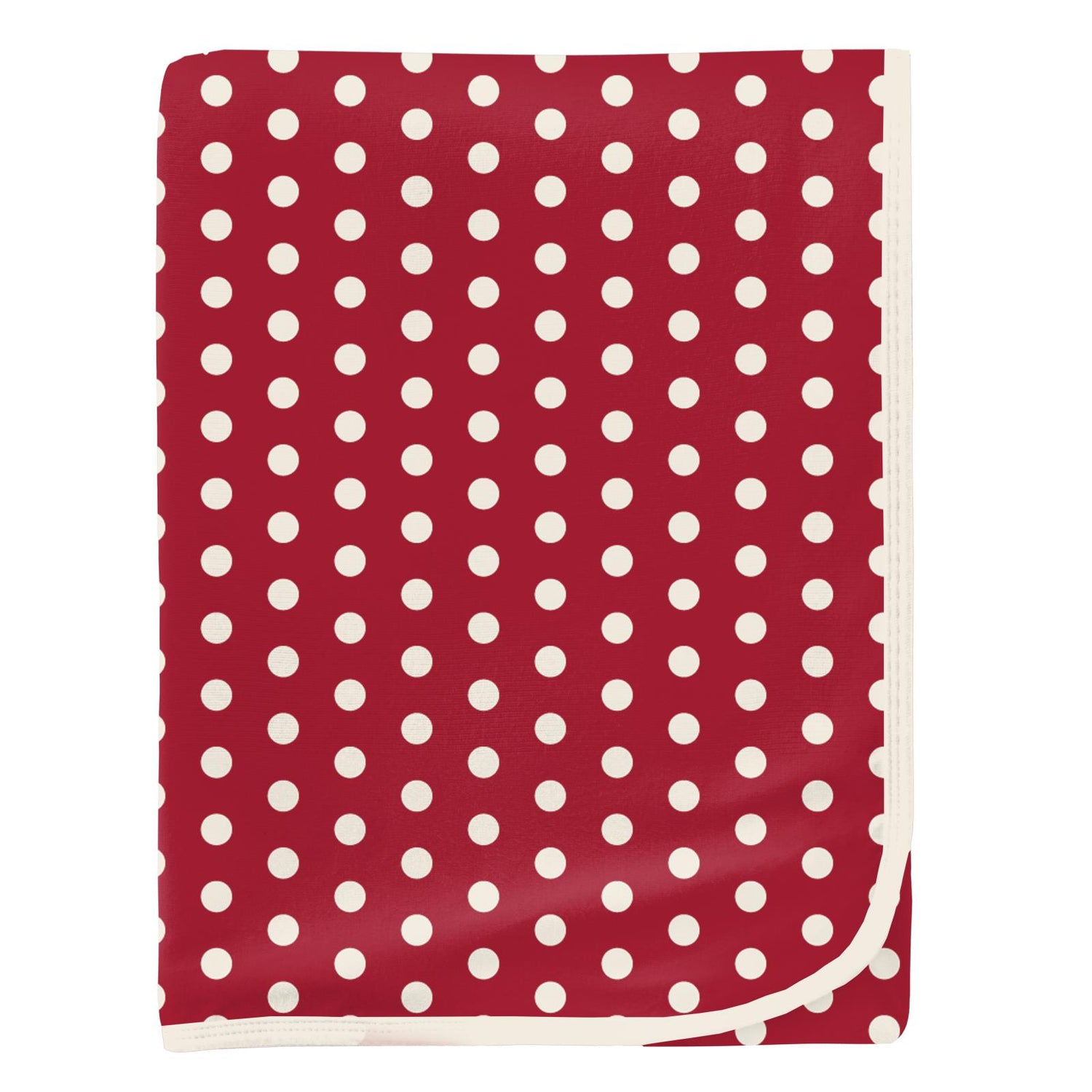 Print Swaddling Blanket in Candy Apple Polka Dots