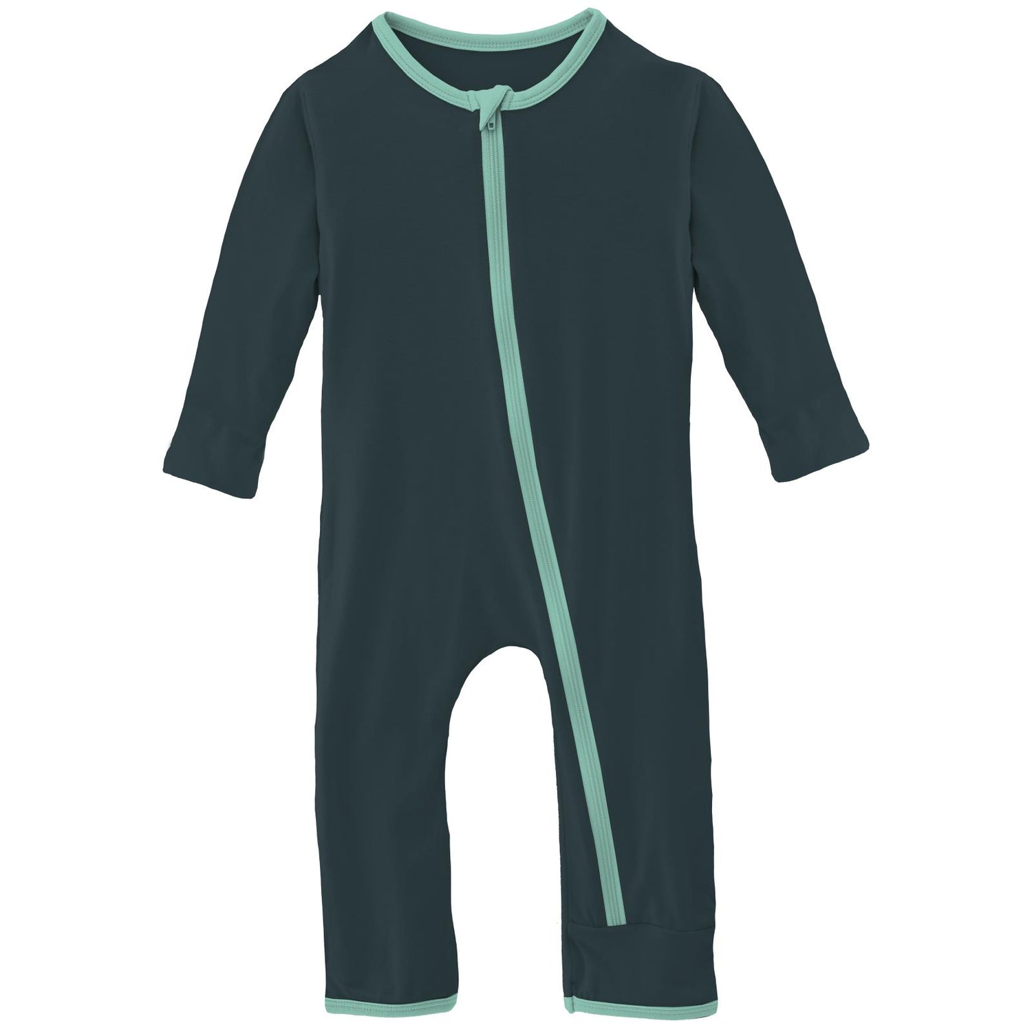 Applique Coverall with Zipper in Pine Moustaches