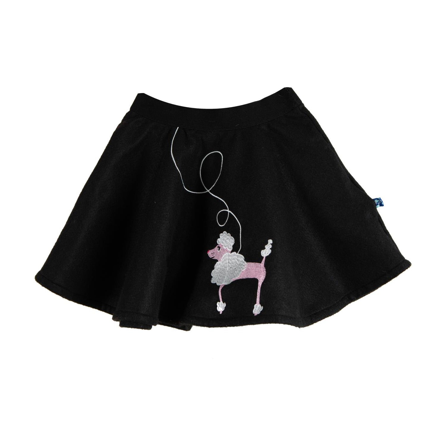 Felt Poodle Skirt with Applique in Midnight Poodle