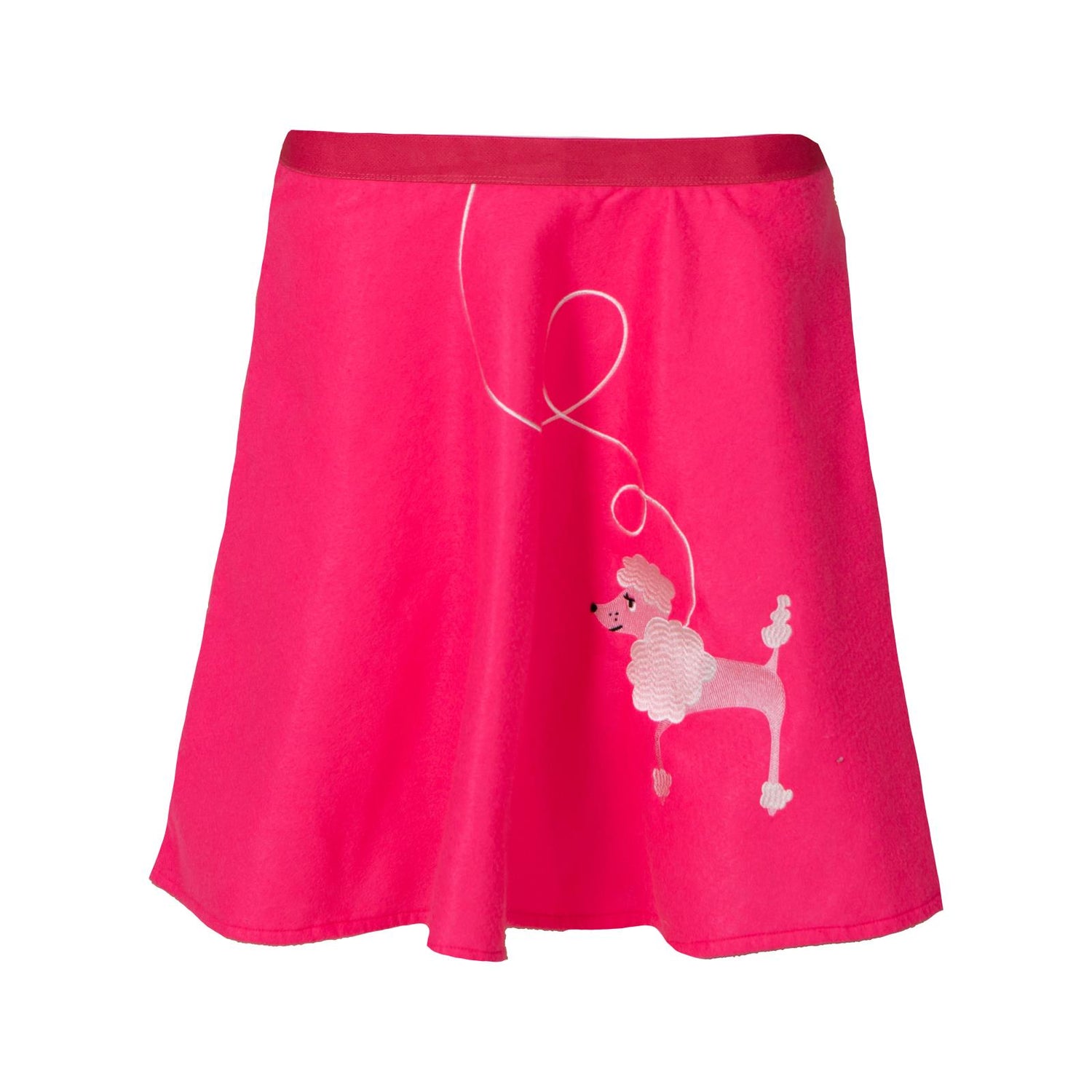 Women's Felt Poodle Skirt with Applique in Flamingo Poodle