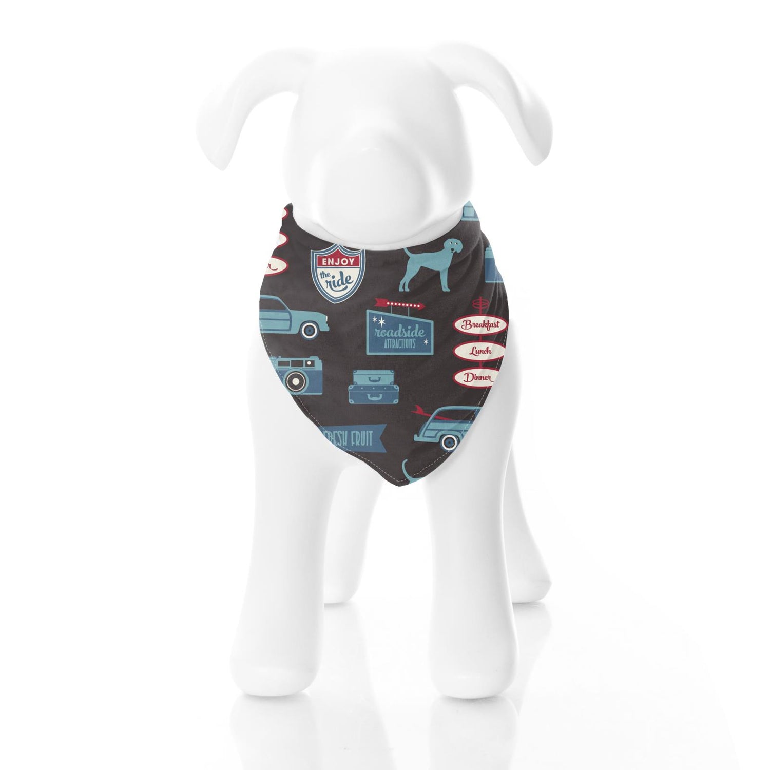 Print Dog Bandana in Midnight on the Road