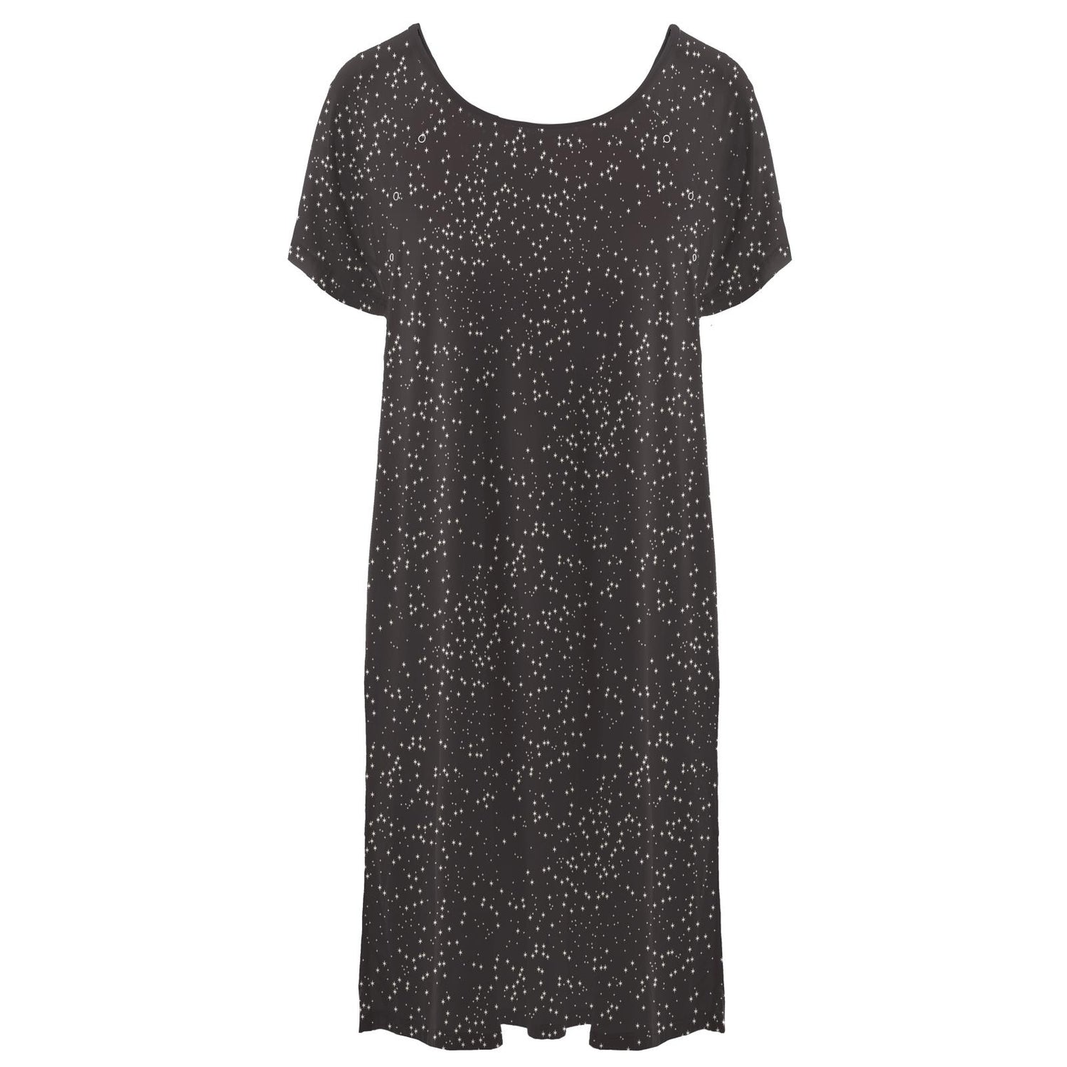 Women's Print Hospital Gown in Midnight Constellations