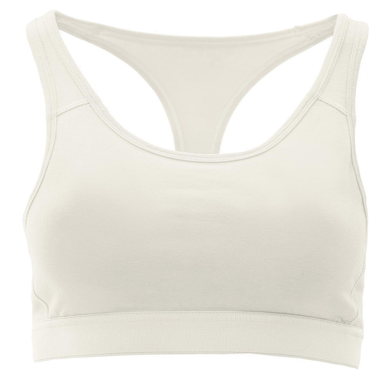 Women's Solid Luxe Sports Bra in Natural