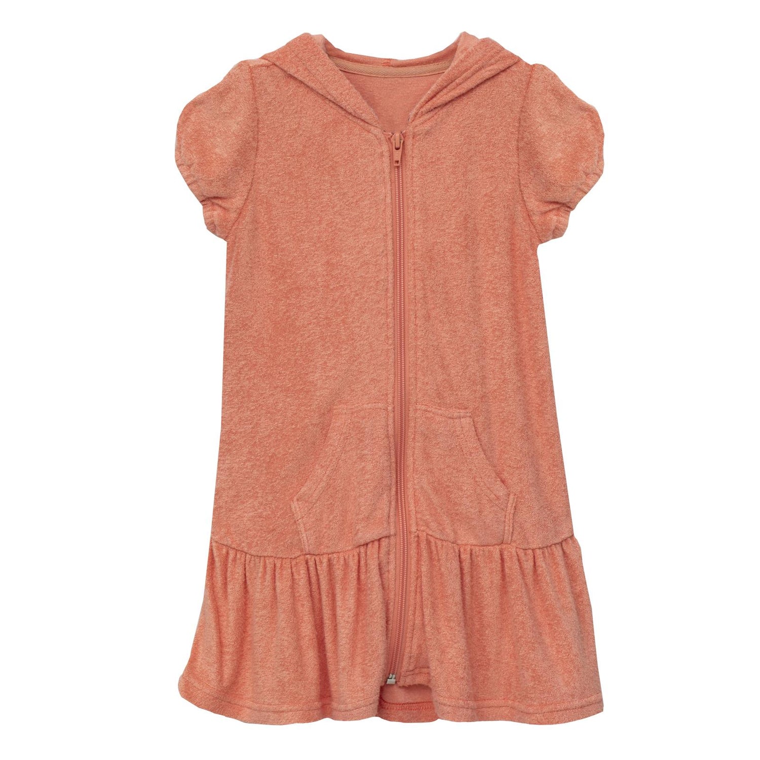 Terry Ruffle Swim Cover-Up in Blush