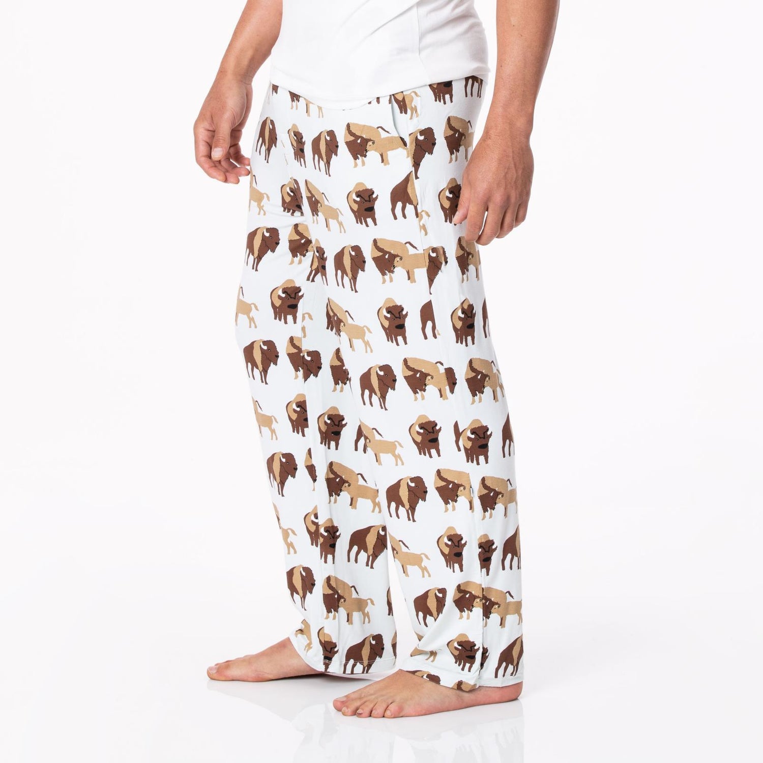 Men's Print Pajama Pants in Fresh Air Bison