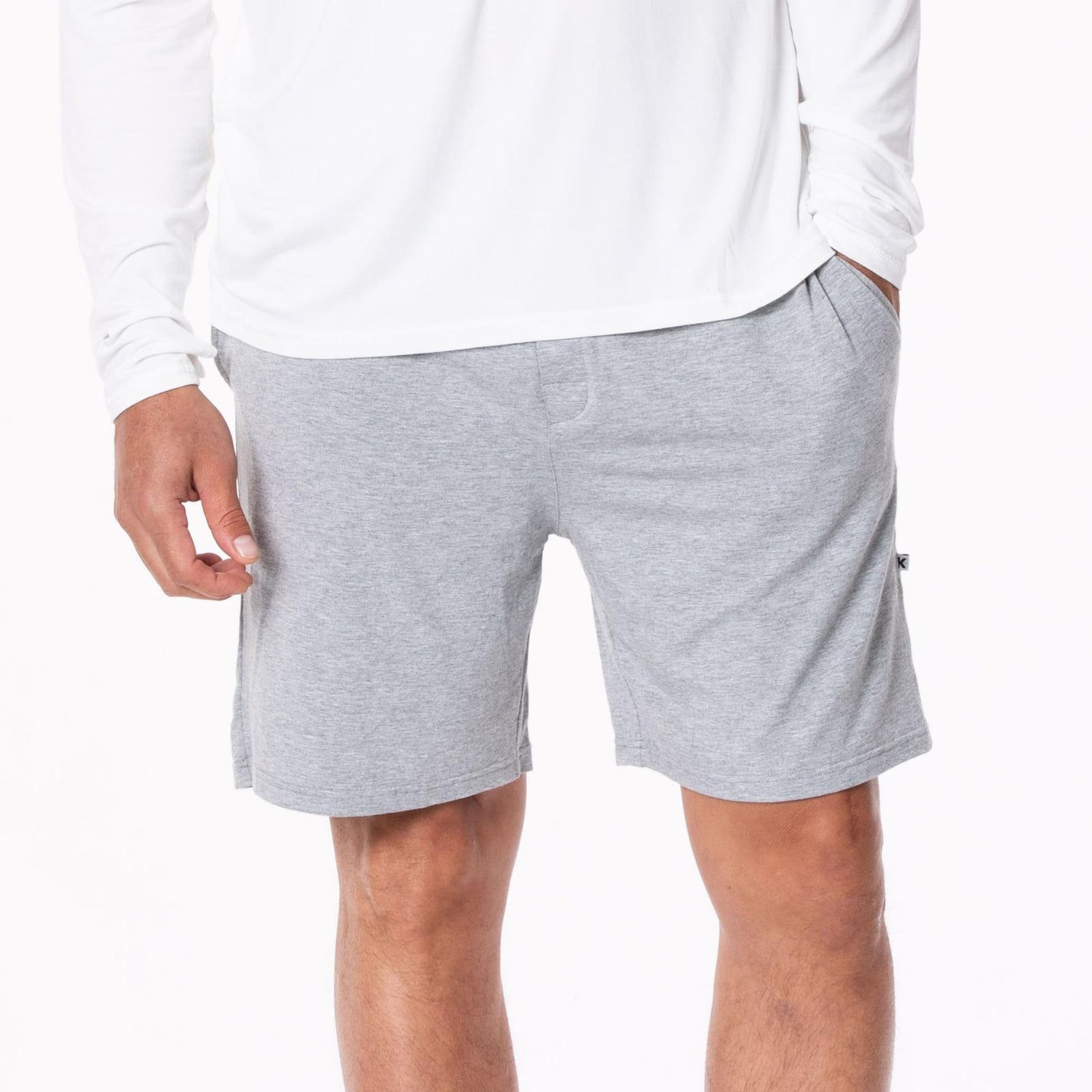 Men's Lounge Shorts in Heathered Mist