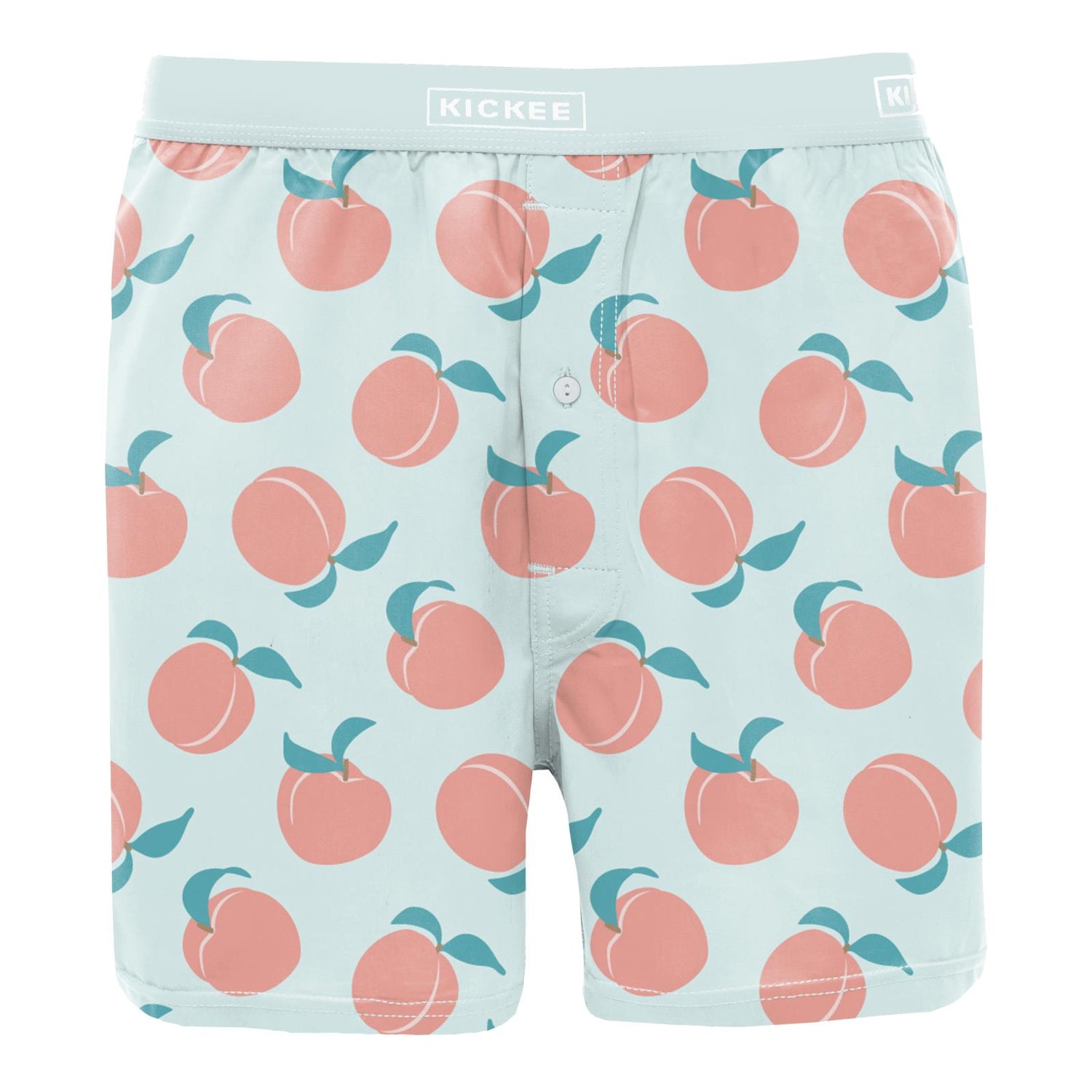 Men's Print Woven Boxer Short in Fresh Air Peaches