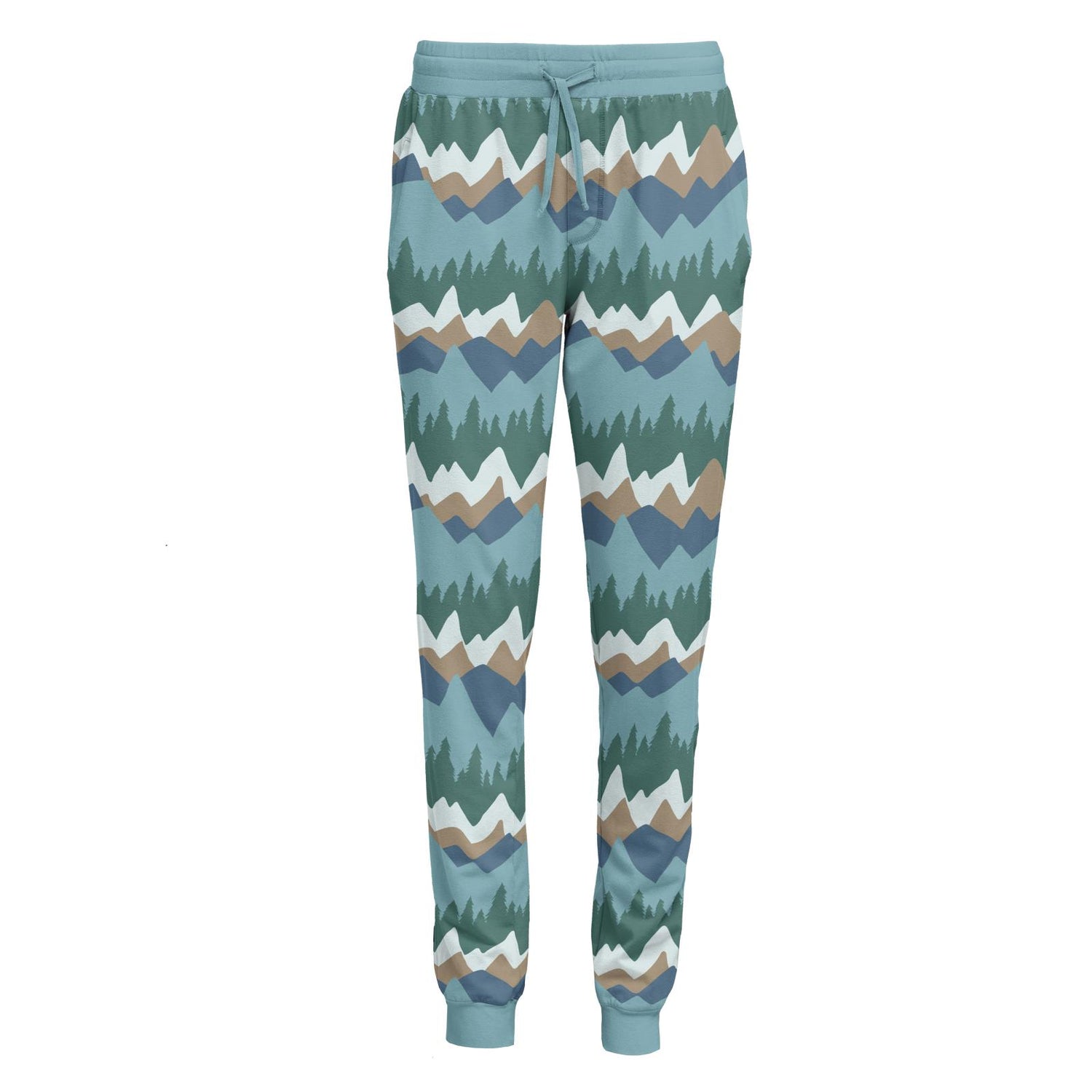 Women's Print Luxe Athletic Lounge Joggers in Glacier Mountains