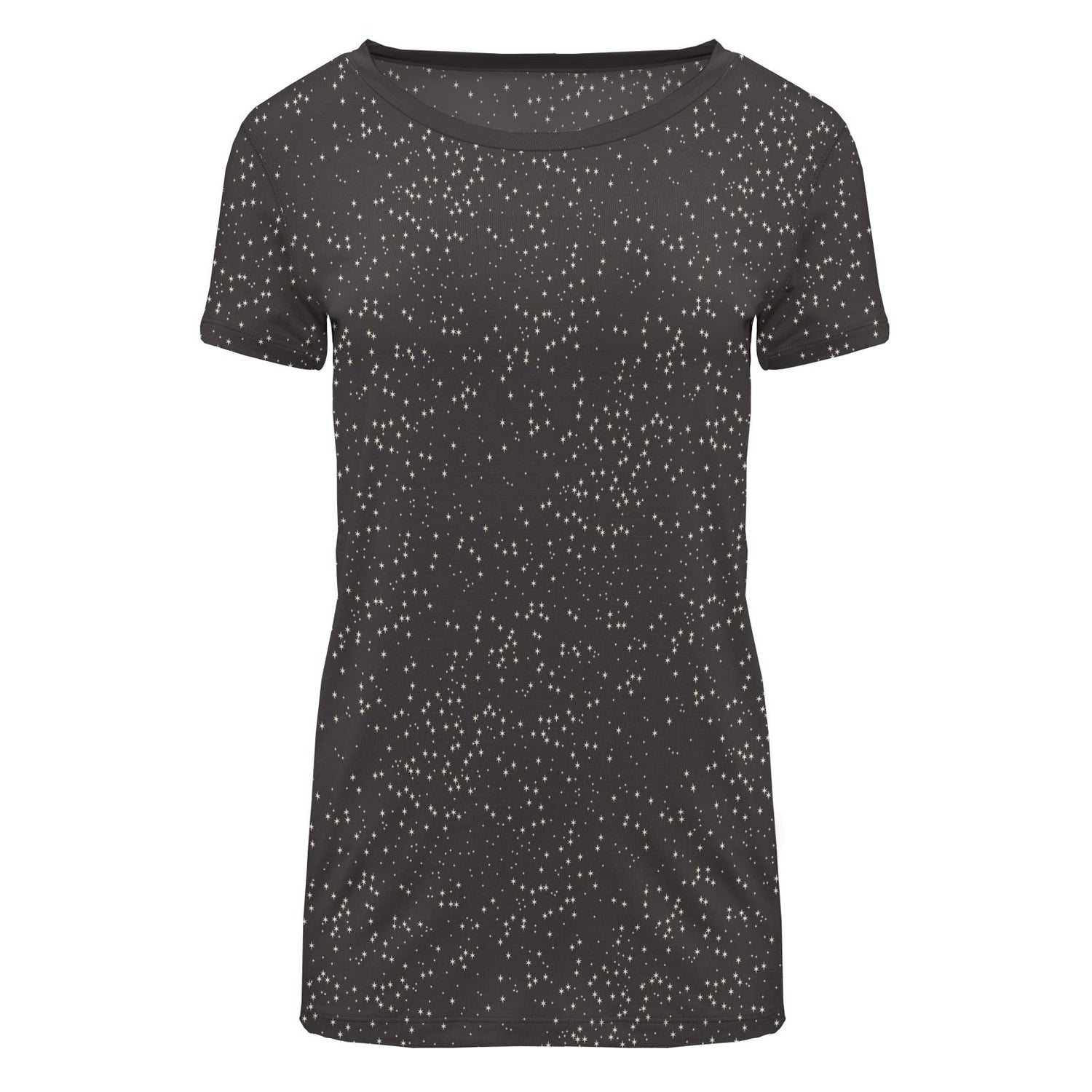 Women's Print Short Sleeve Relaxed Tee in Midnight Constellations