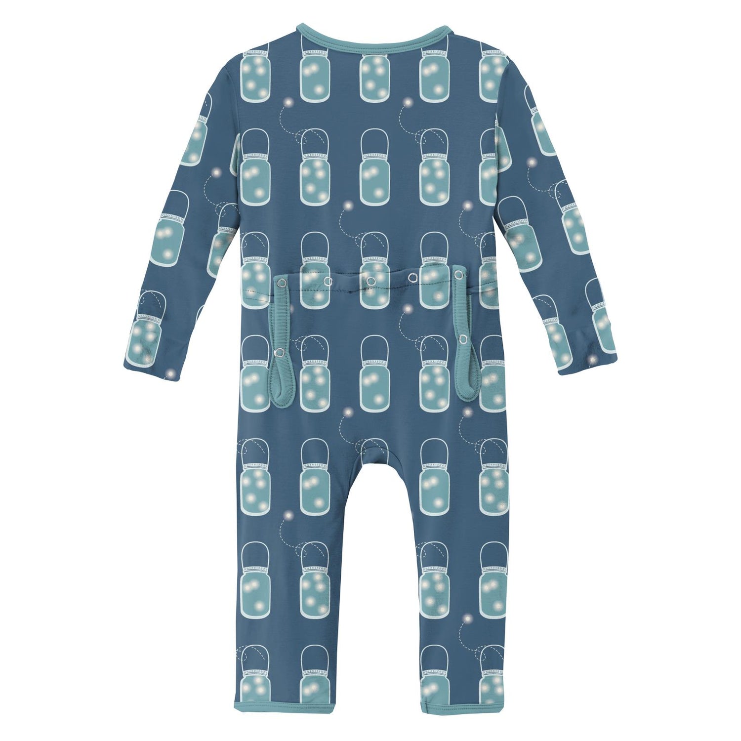 Print Coverall with Zipper in Twilight Fireflies