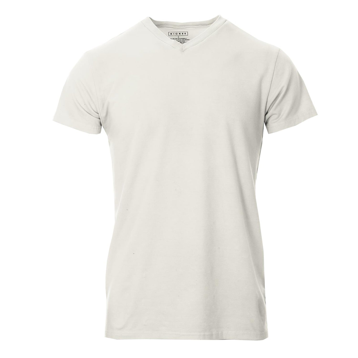 Men's Solid Short Sleeve Luxe V-Neck Tee in Natural