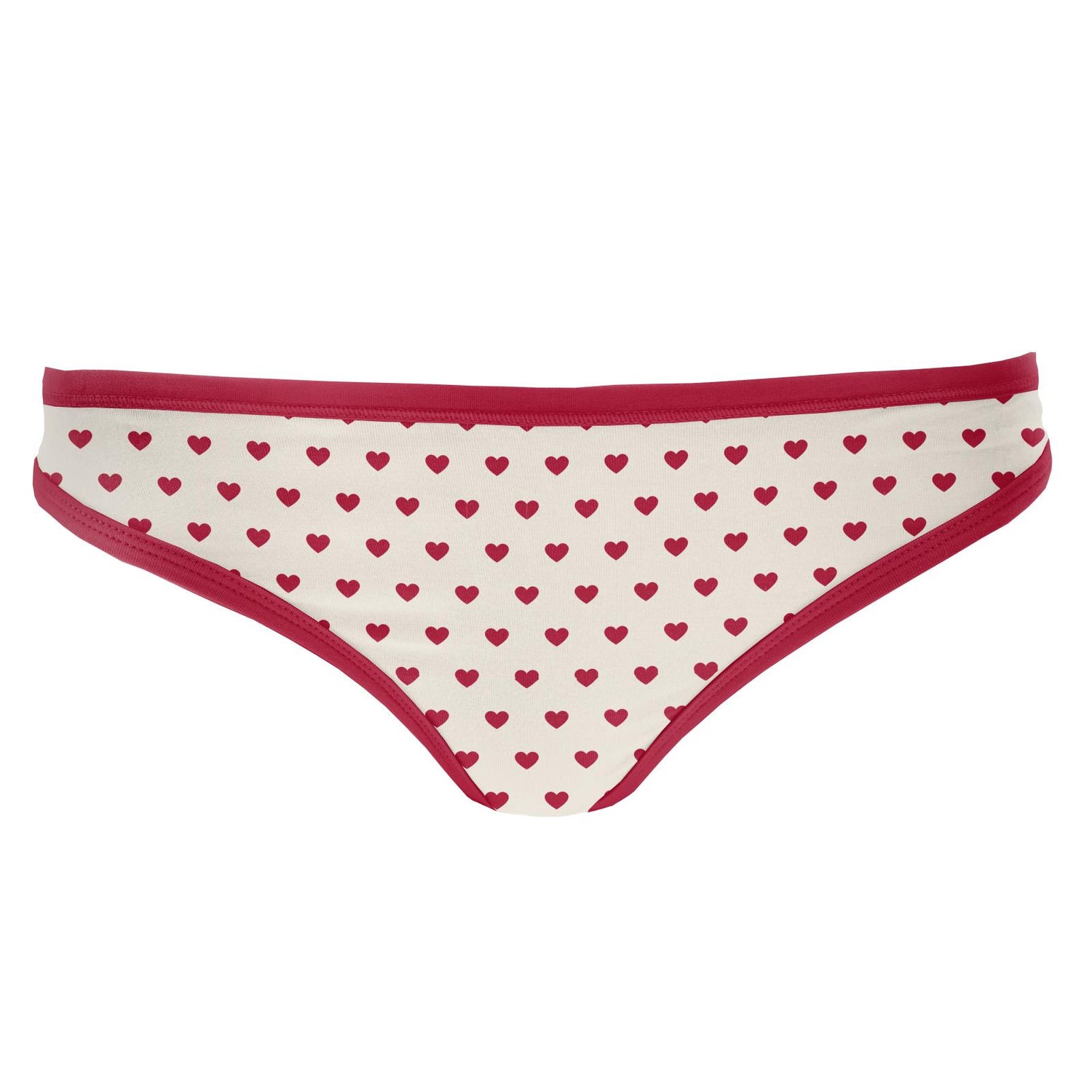 Women's Print Classic Thong Underwear in Natural Hearts