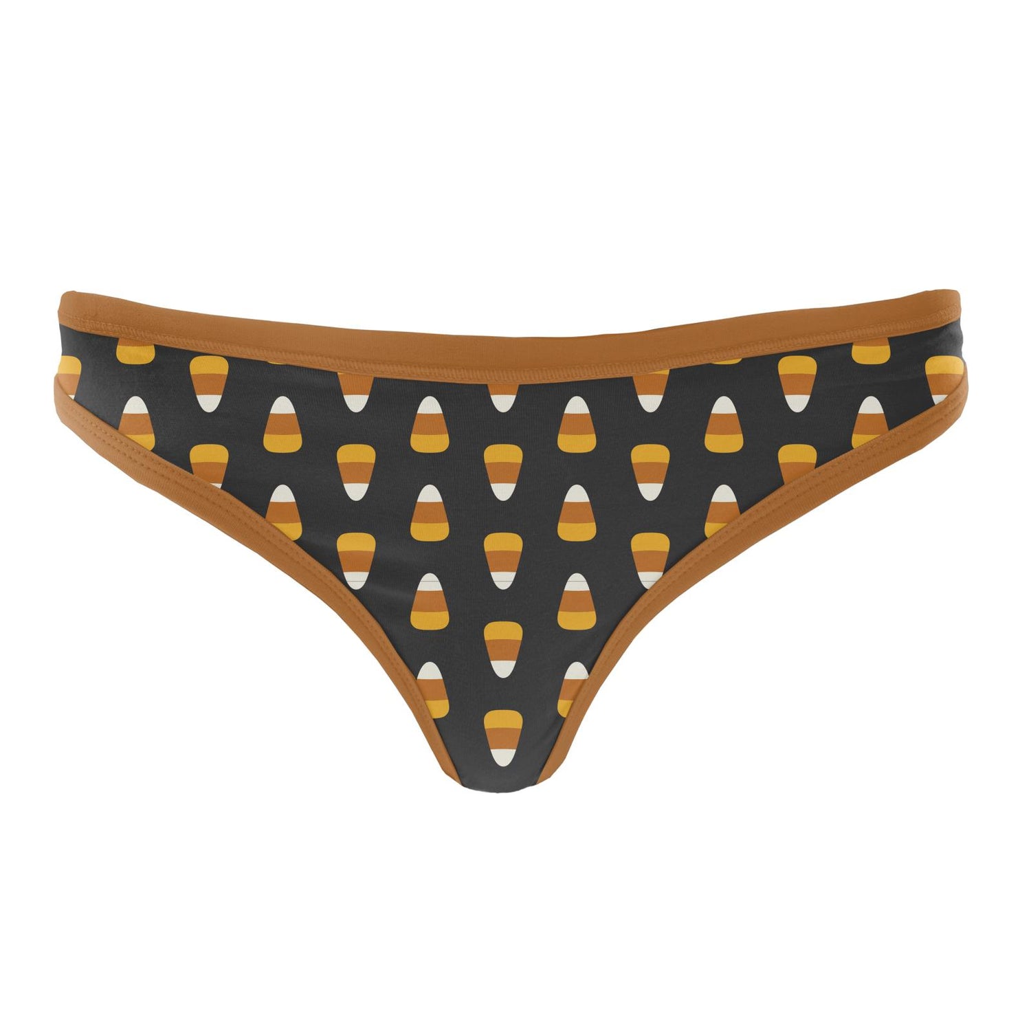 Women's Print Classic Thong Underwear in Midnight Candy Corn