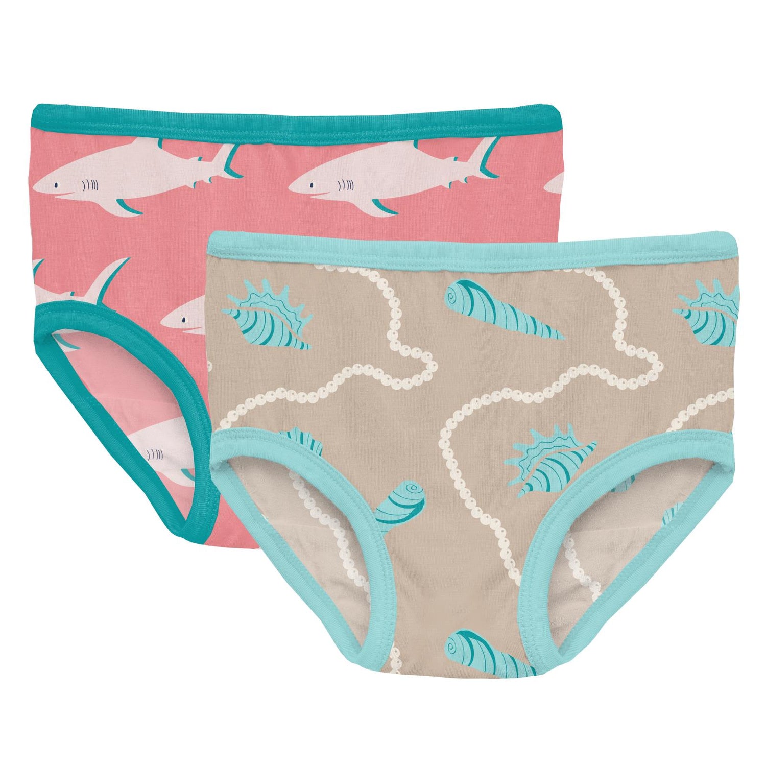 Underwear Set in Strawberry Sharky & Burlap Shells